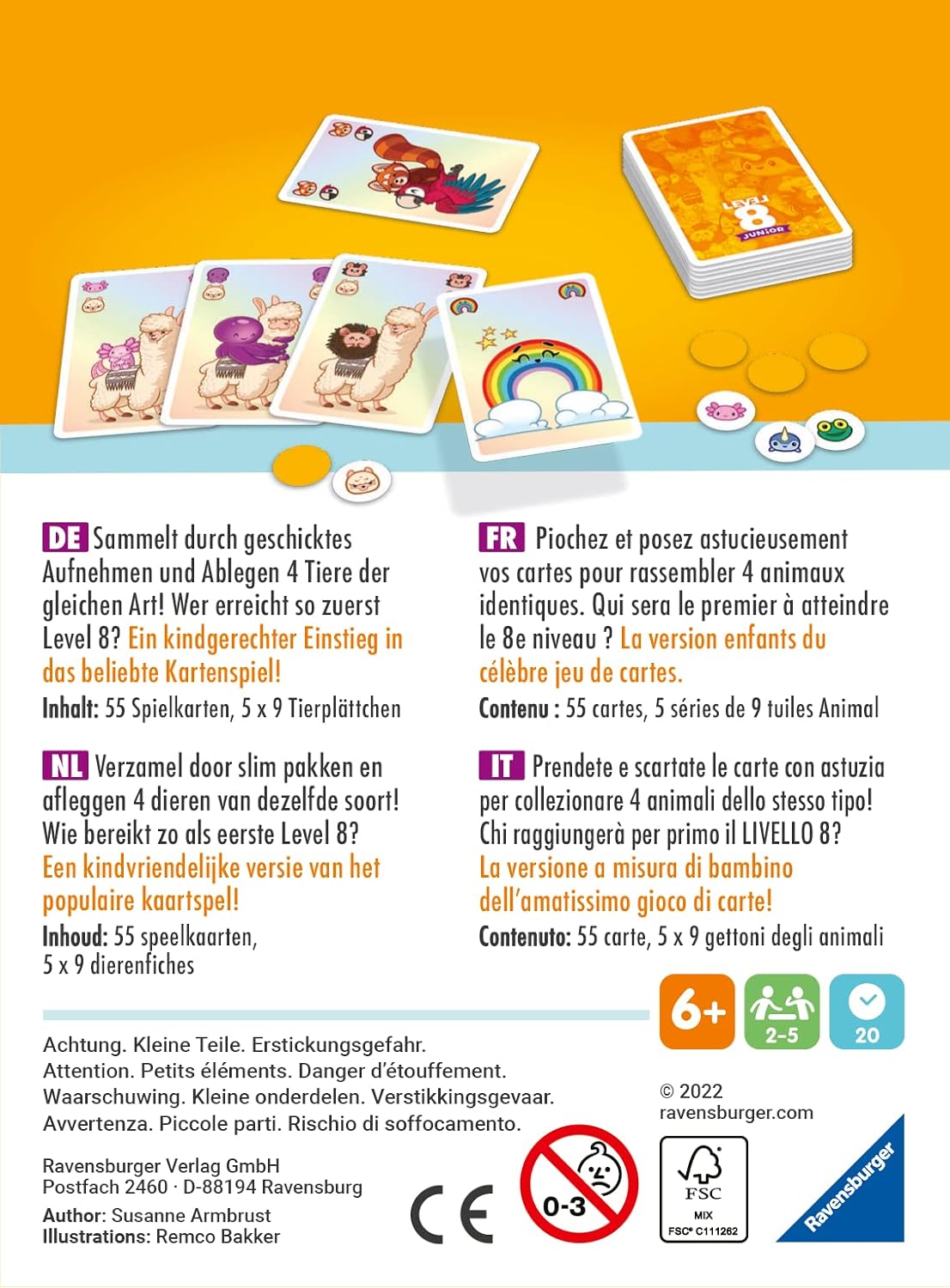  Ravensburger - Level 8 - Junior - Jeu de cartes