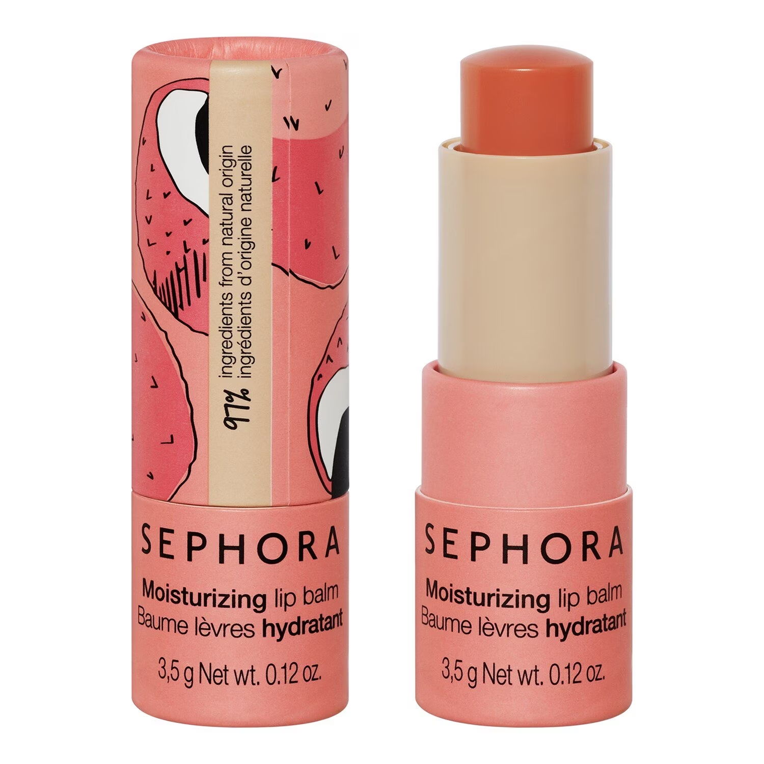 Baume lèvres hydratant Sephora Litchi Lychee et Gommages lèvres exfoliants - Soin hydratant 8 heures