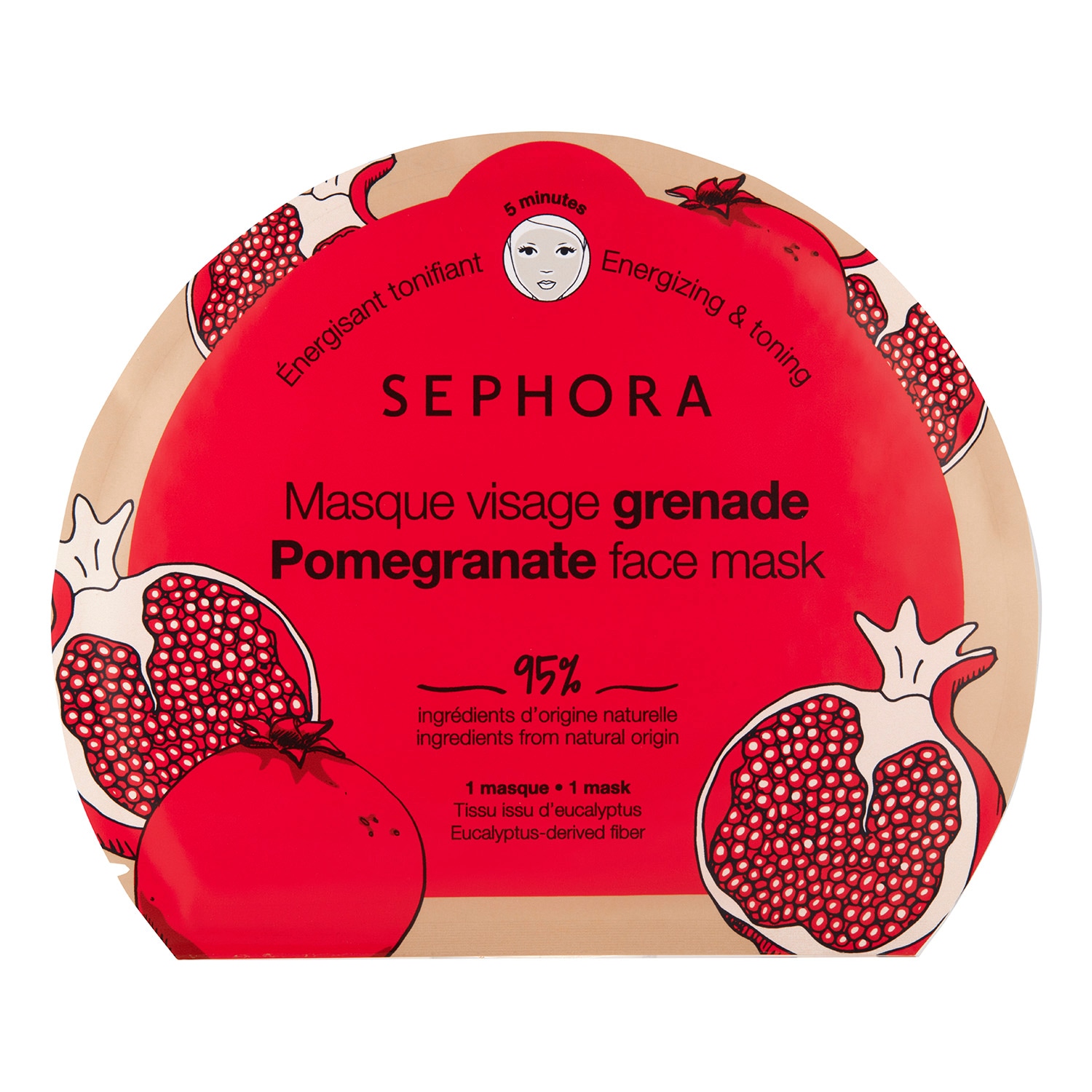 SEPHORA Masque visage coco ou grenade / coconut or Pomegranate face mask