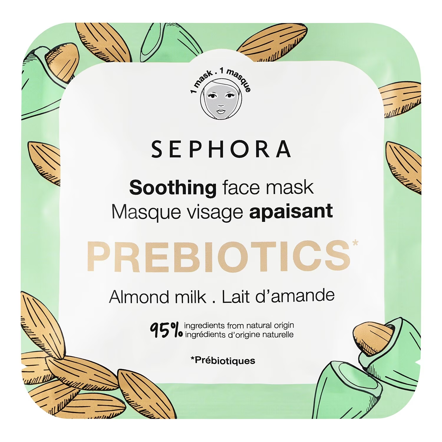 Masques prébiotiques visage apaisant - Masques hydratants 6 heures
