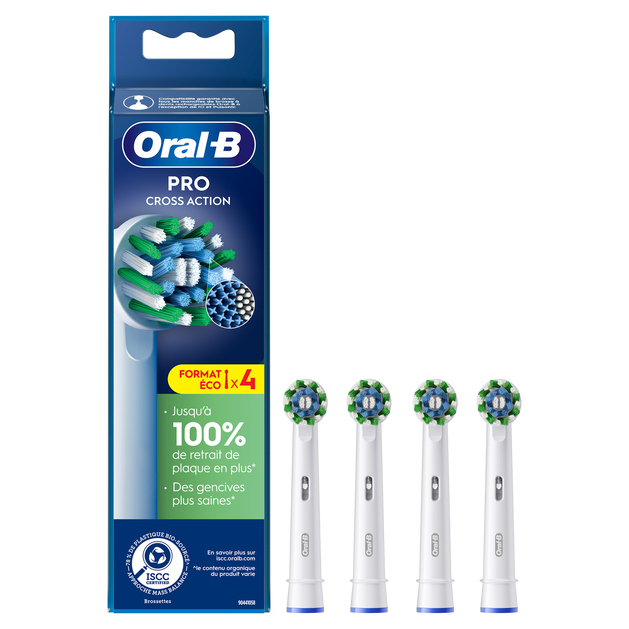 Oral-B Pro Cross Action Brossettes Pour Brosse À Dents électrique x4 Unités