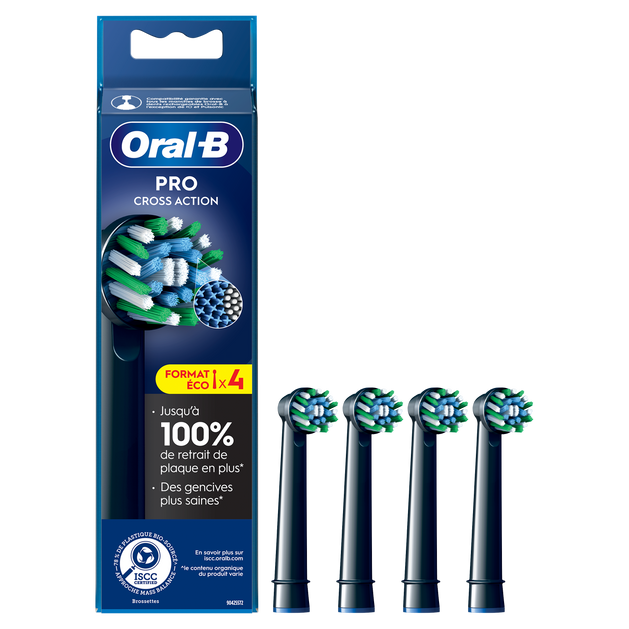 Oral-B Pro Cross Action Brossettes Pour Brosse À Dents électrique x4 Unités 