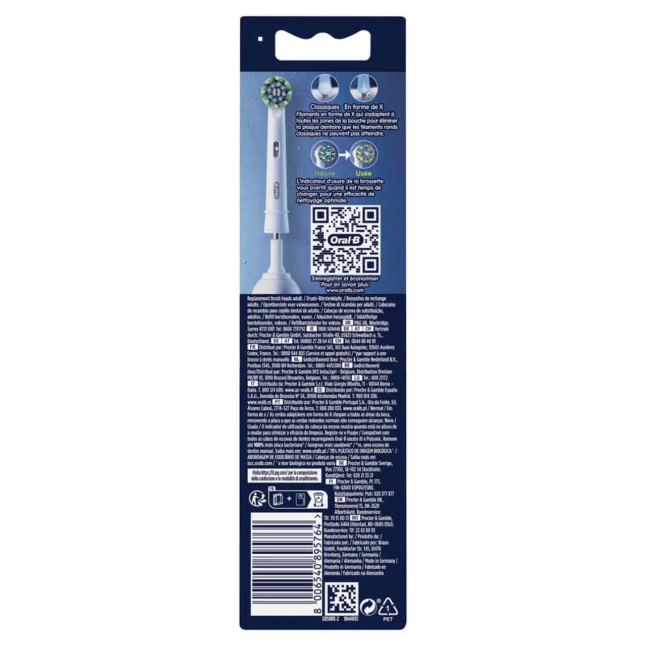 Oral-B Pro Cross Action Brossettes Pour Brosse À Dents électrique x4 Unités 