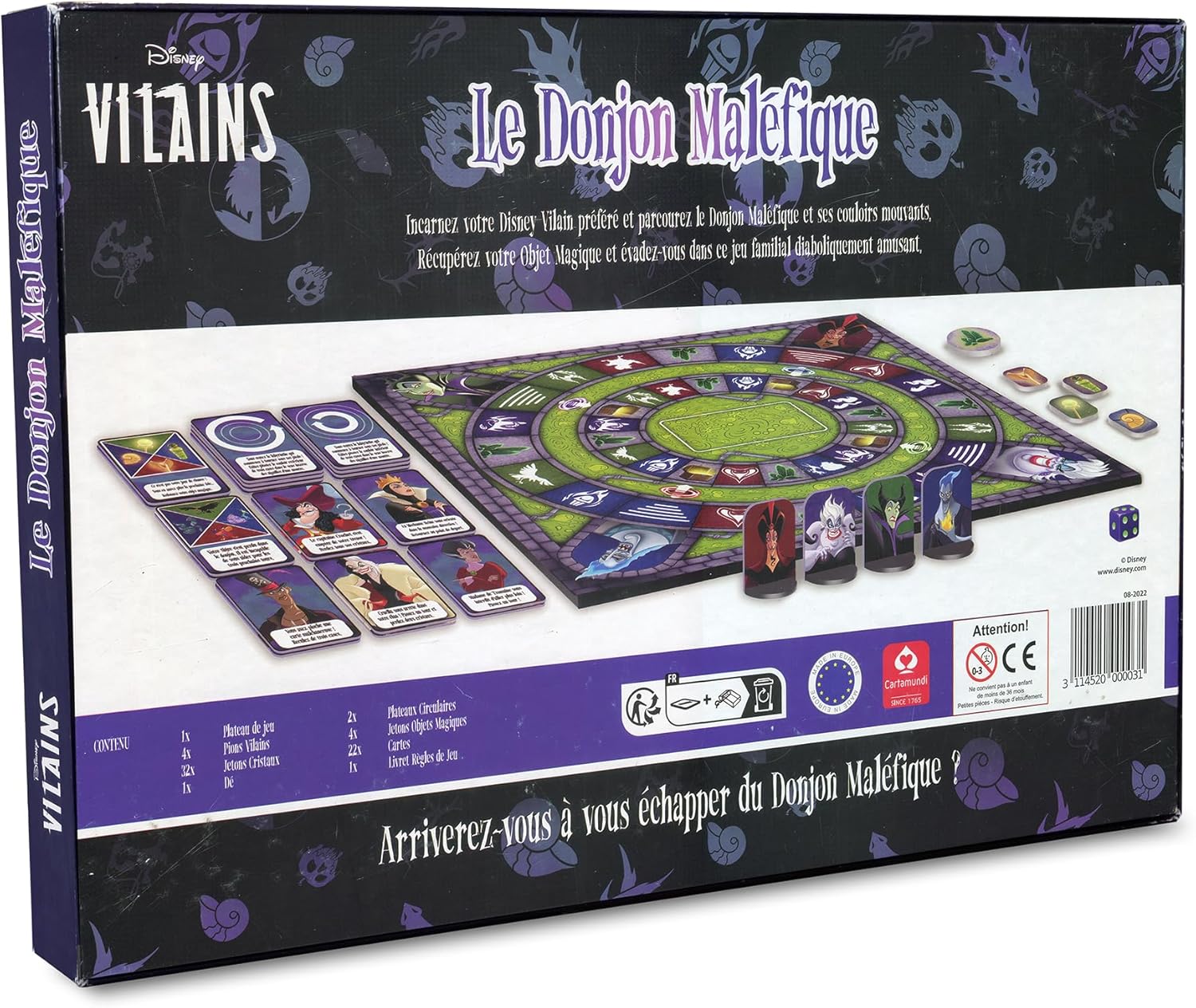 Jeu de société Disney Villains - Le Donjon Maléfique - Jeu de société - Jeu de Plateau