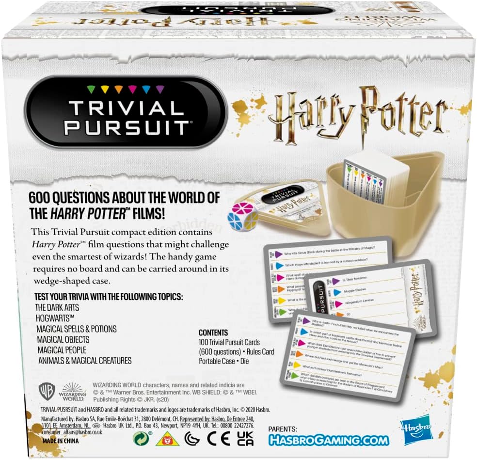 Hasbro Gaming Trivial Pursuit : Wizarding World Harry Potter Edition Jeu de questionnaires Compact