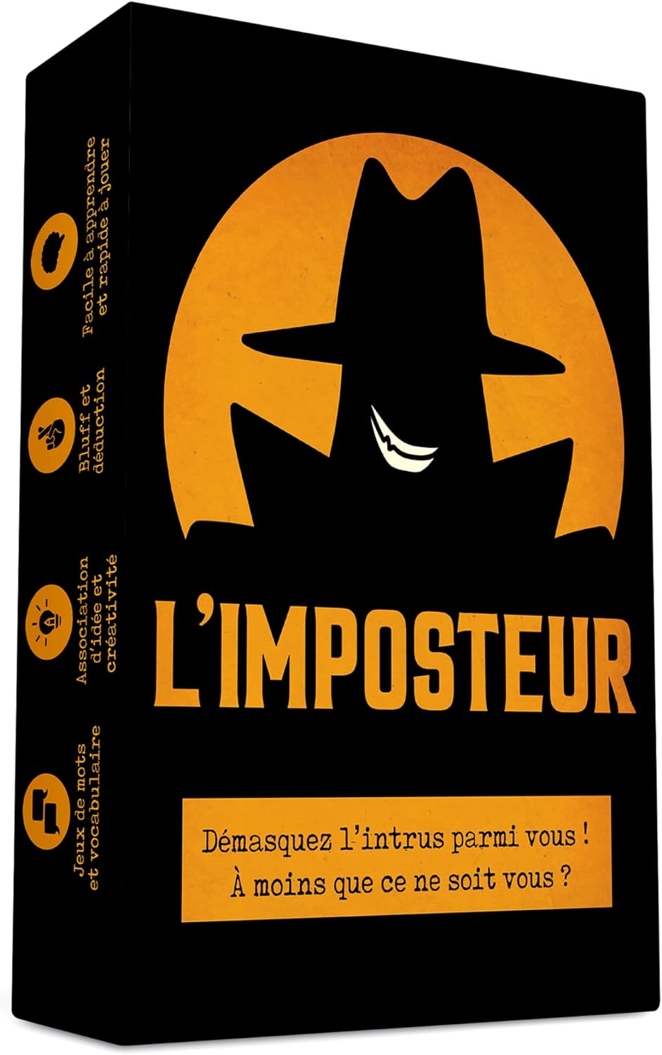 Oh Happy Games - L'Imposteur - Saurez-Vous Le démasquer ? Bluff, Créativité, Jeux de Mots et Suspicions ! Jeu d'ambiance