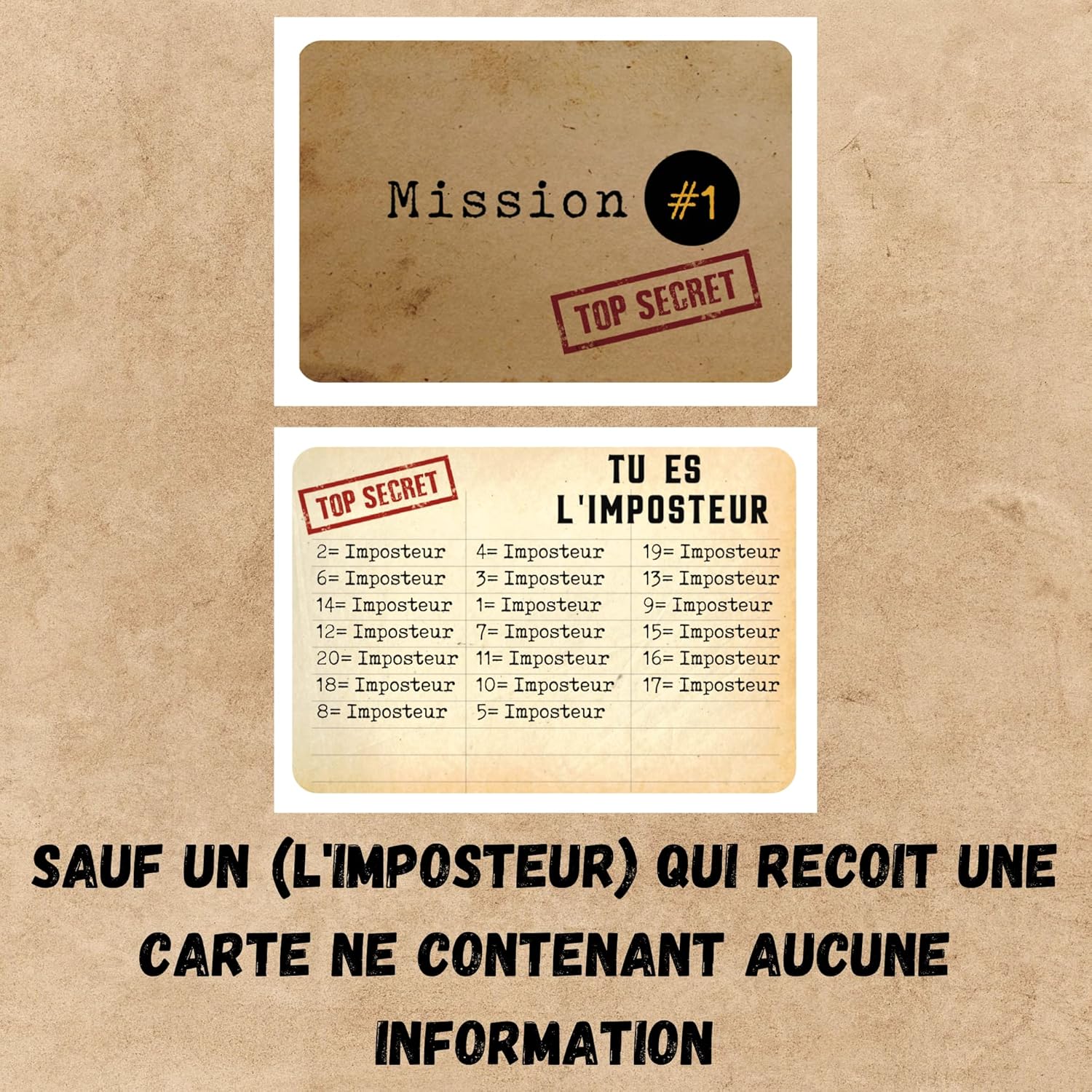 Oh Happy Games - L'Imposteur - Saurez-Vous Le démasquer ? Bluff, Créativité, Jeux de Mots et Suspicions ! Jeu d'ambiance
