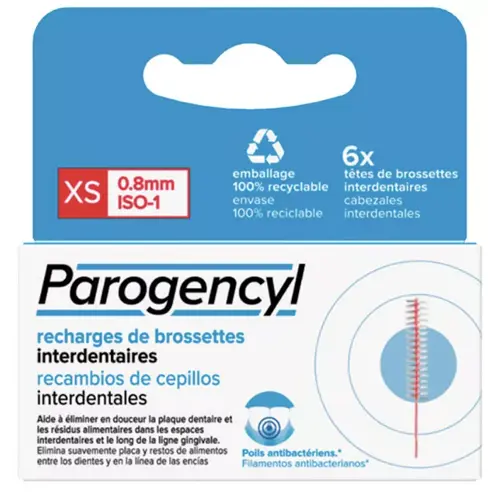 Parogencyl recharges de brossettes interdentaires 0,8 mm (XS) ou 0,9 mm (S)