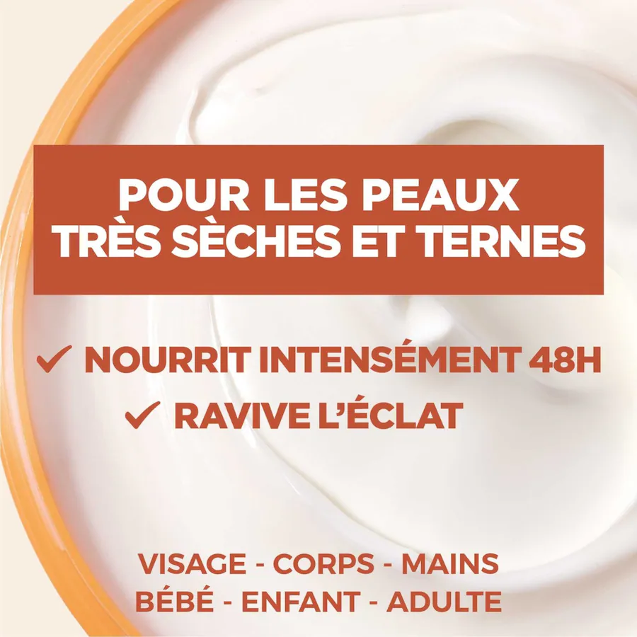 Mixa  La crème pour peaux très sèches et ternes - Pénétration Rapide - Hypoallergénique - Pot 400 ml