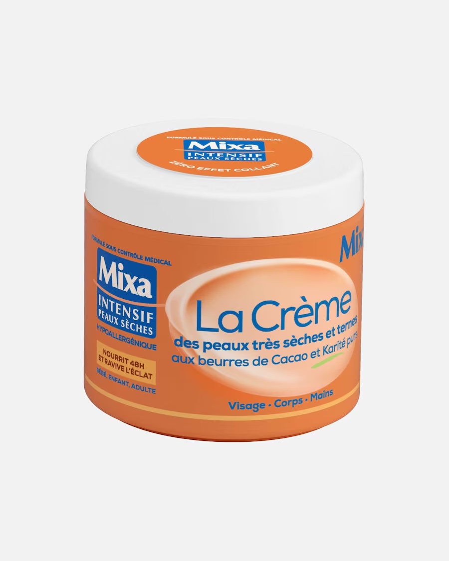 Mixa  La crème pour peaux très sèches et ternes - Pénétration Rapide - Hypoallergénique - Pot 400 ml