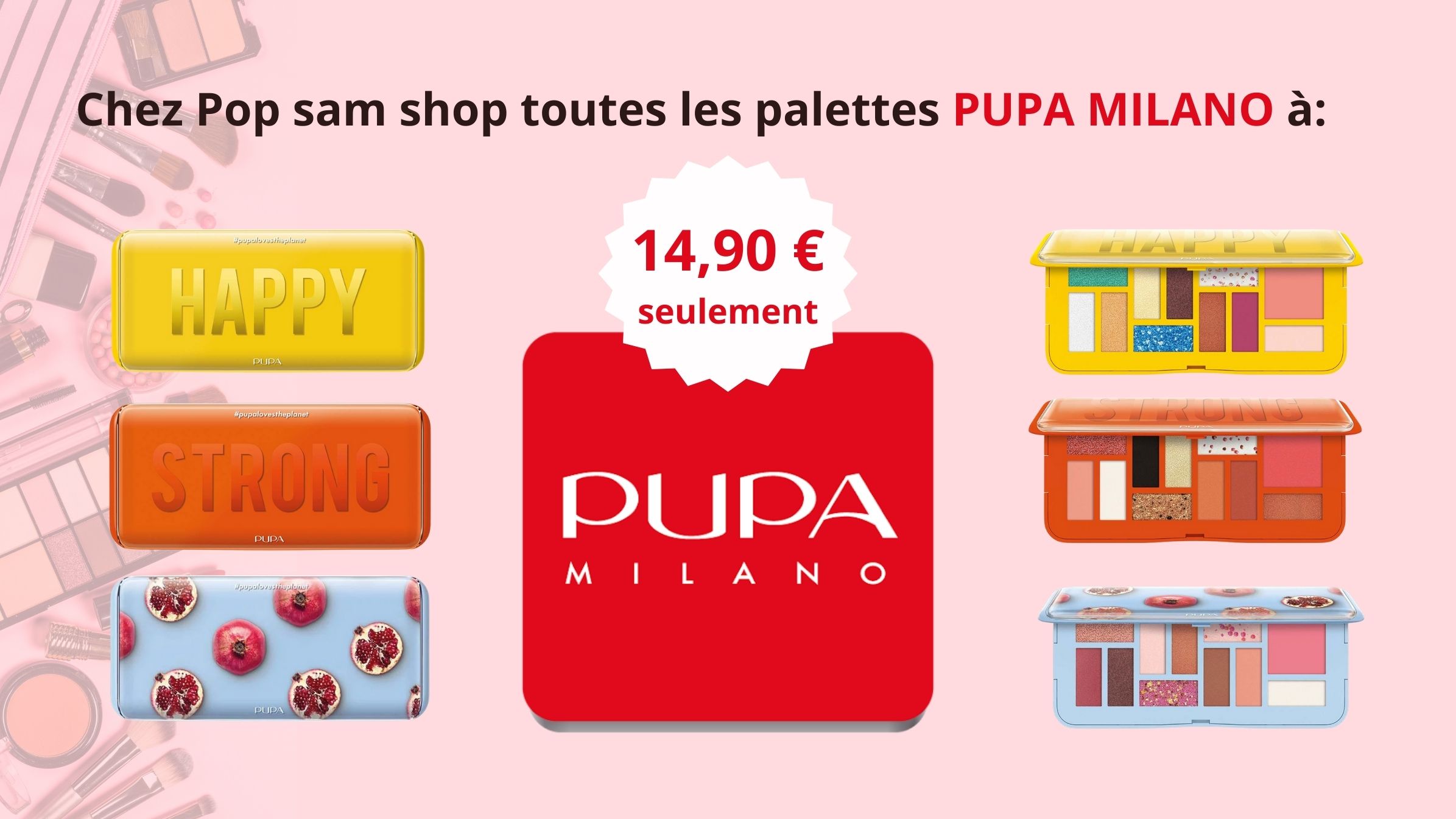  Pupa Milano State of Mind Palette M Happy Fards à Paupières - Palette de Maquillage jaune