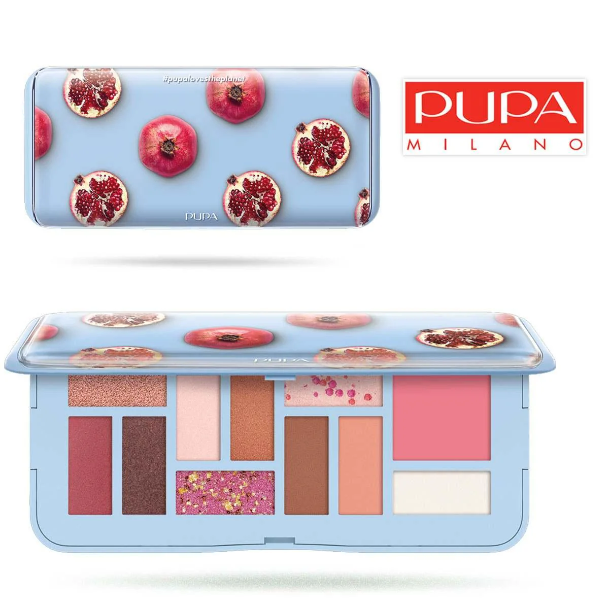  Pupa Milano State of Mind Palette M Grenade Bleu Clair Fards à Paupières - Palette de Maquillage Grenade Bleu Ciel