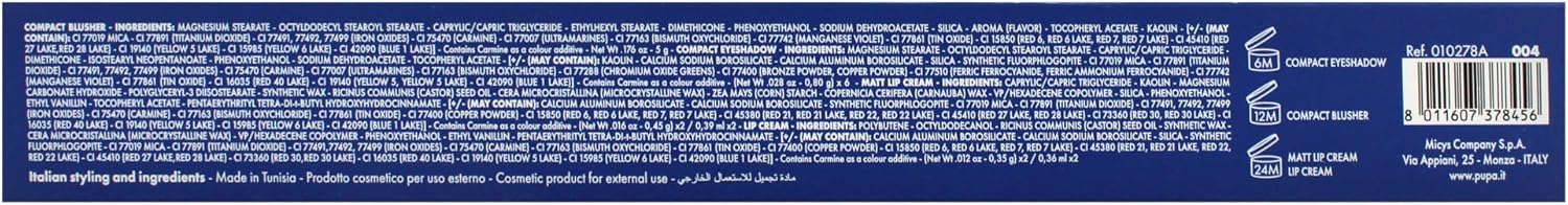 Pupa Milano - atelier Pupart S Make-Up Palette de maquillage avec miroir - 004 (Blue) bleue