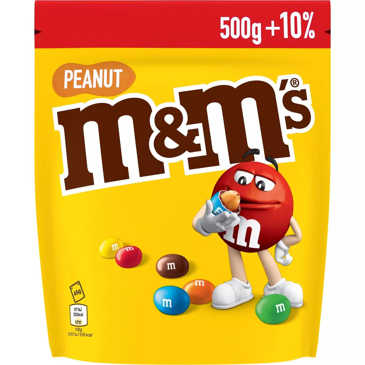 M&M's Peanut - Bonbons enrobés de chocolat avec cacahuète Paquet Géant et géréreux