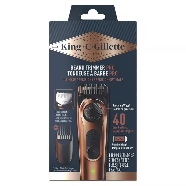 Tondeuse à Barbe King C. Gillette Pro - Rasoir électrique Multi-usages - Beard Trimmer Pro