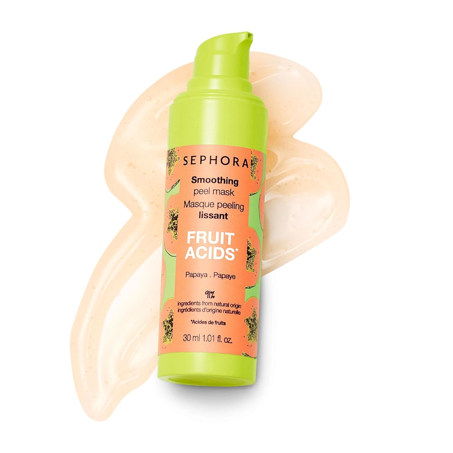 SEPHORA Mask Peeling - Masque Lissant AHA Papaye d'origine naturelle - 30mL