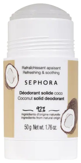 Sephora - Déodorant solide à la noix de coco - Rafraîchissant et apaisant ingrédients d'origine naturelle - 1,76 oz 50g