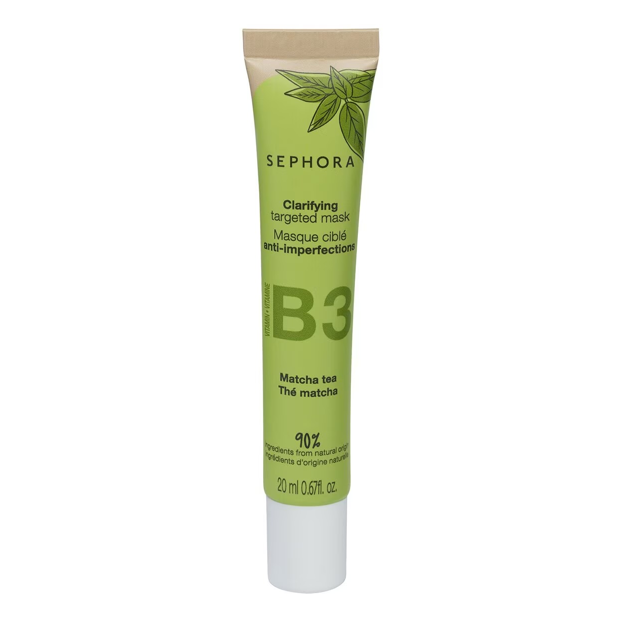 Sephora Masque ciblé anti-imperfection - masque clarifiant ciblé - clarifying mask -  vitamine B3 et de thé matcha - 20 ml