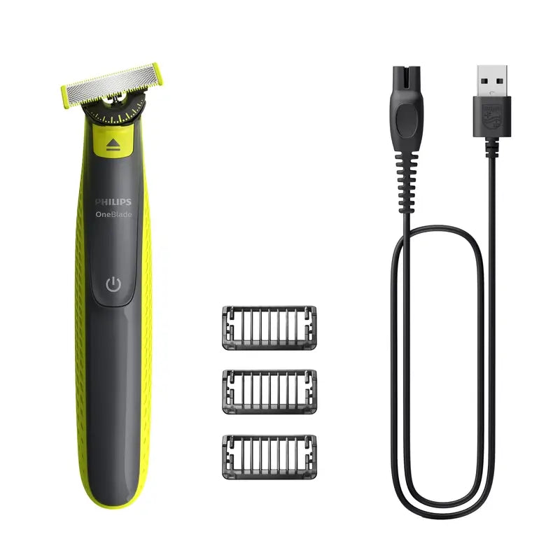 PHILIPS - Oneblade 360 Shaver - Tondeuse et rasoir à barbe électrique - 3x peignes à barbe 