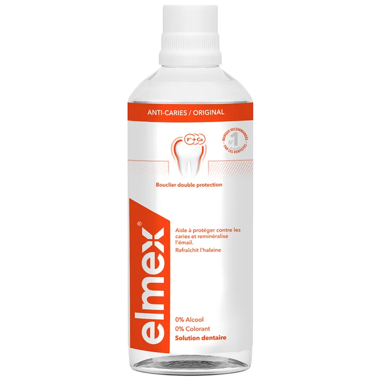 ELMEX - Bain de Bouche Anti-Caries / Original - Flacon de 400 ml - Solution Dentaire elmex