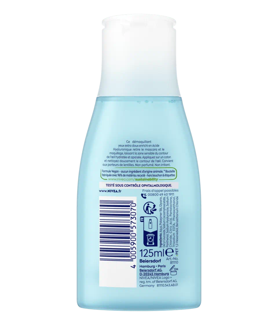 NIVEA - Démaquillant doux pour les yeux pour les yeux sensibles - 125 ml