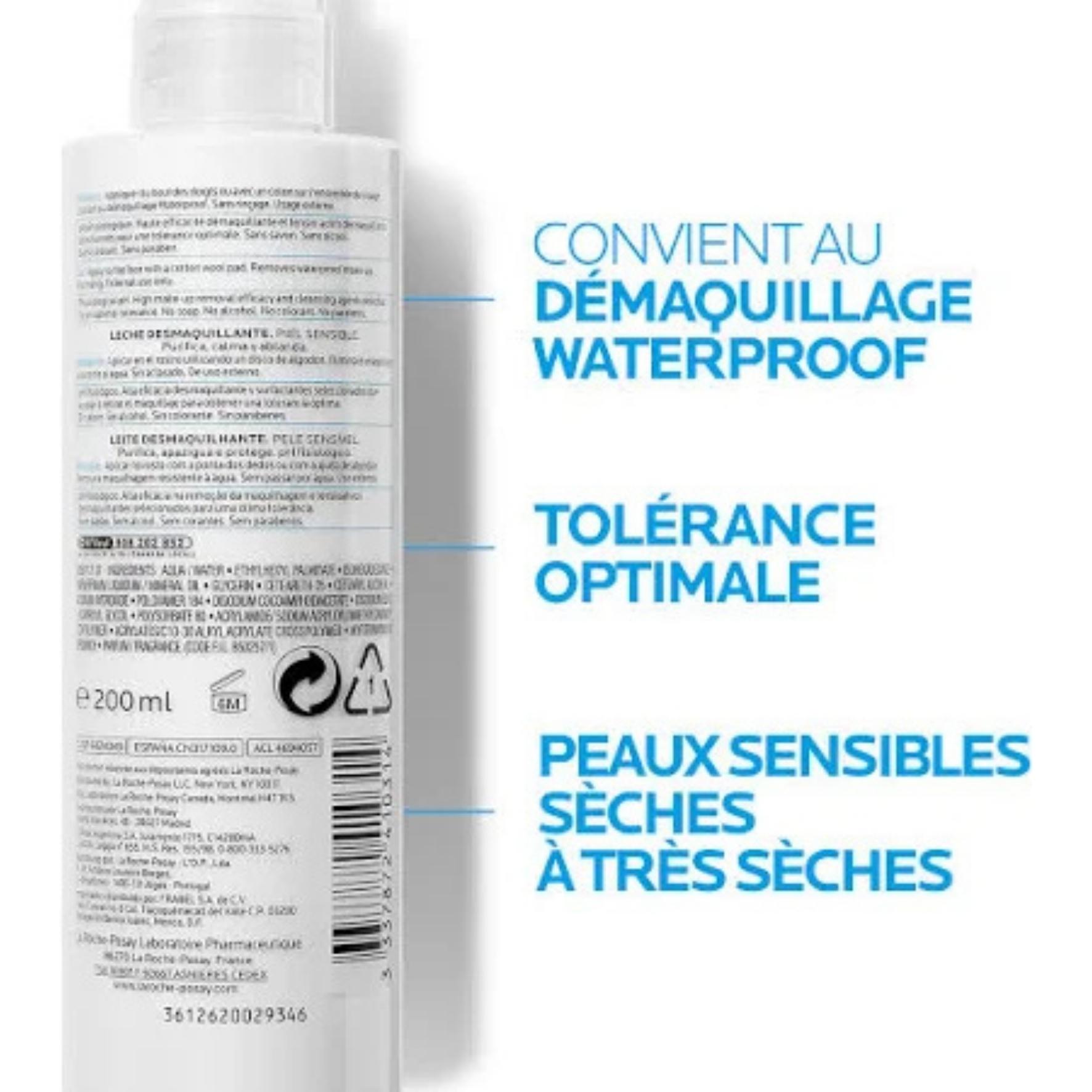 La Roche-Posay Lait démaquillant - 200 ml - make up remover