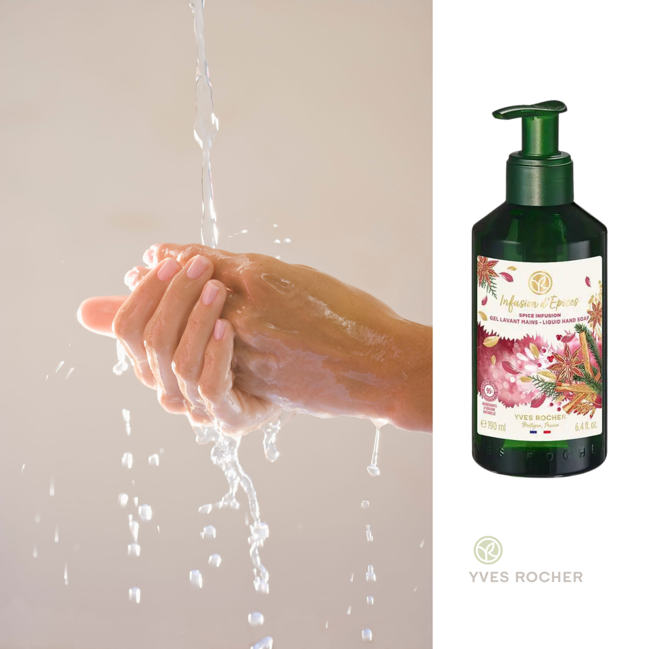 Yves rocher Gel lavant mains infusion d'épices - 190 ml