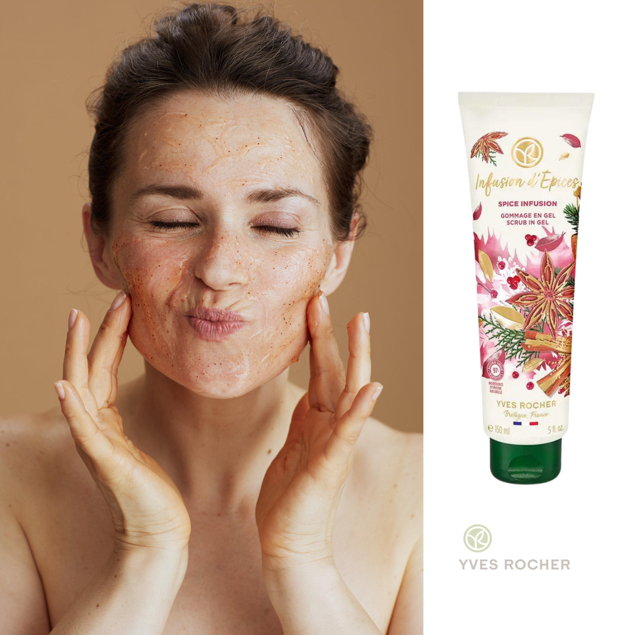 Yves Rocher Gommage au parfum gourmand d'Infusion d’Épices - 150ml