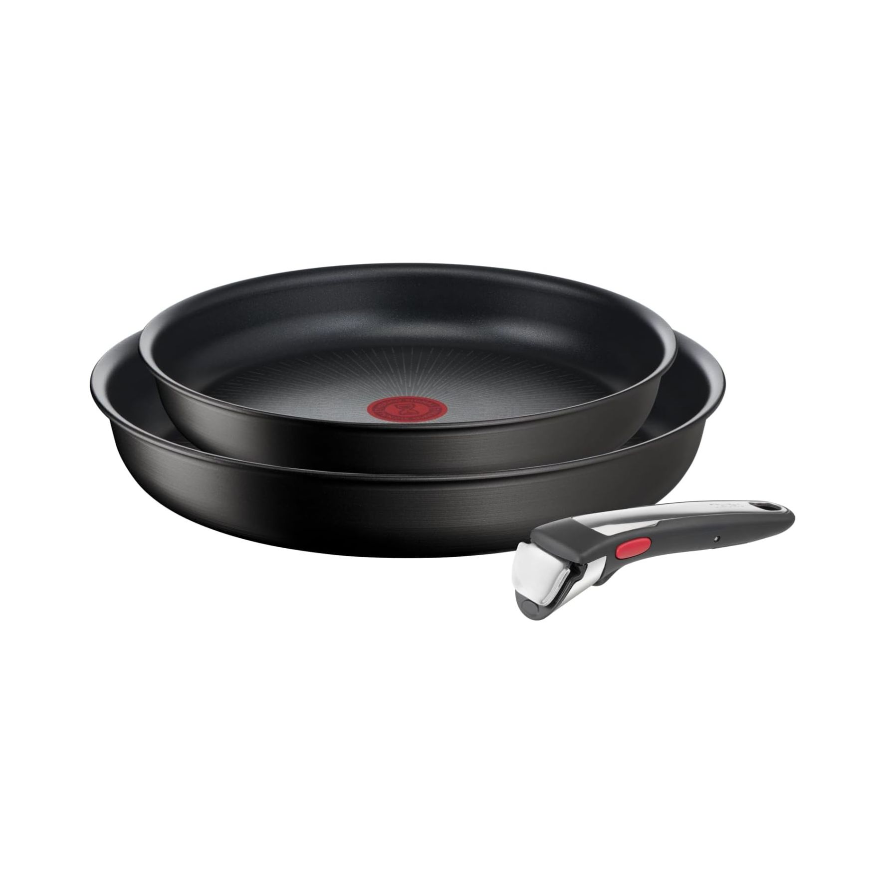 Tefal Ingenio – Lot de 2 Poêles + Poignée Amovible – Induction – Revêtement Antiadhésif