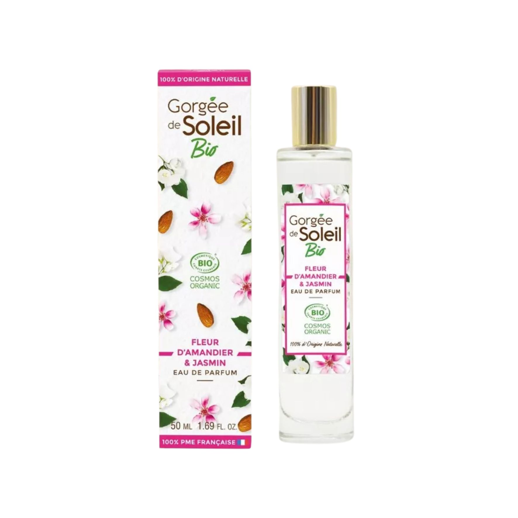 Gorgée de Soleil Eau de Parfum Fleur d’Amandier et Jasmin – Certifiée BIO COSMOS – 50 ml