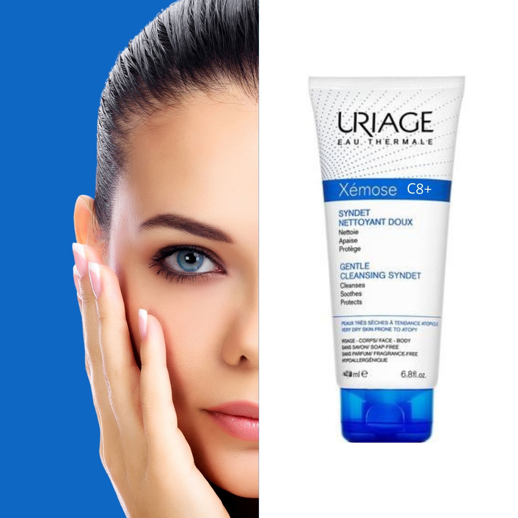 Uriage Xémose Crème Visage C8+ – 40 ml - Peaux sèches à très sèches – Hydratation 24h