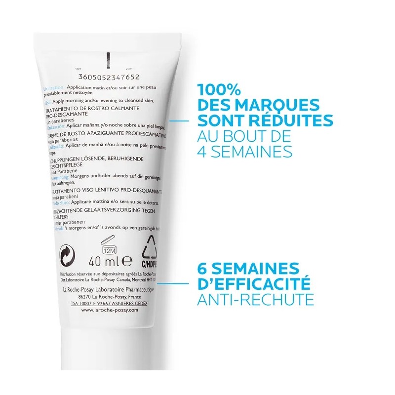 La Roche-Posay Kerium DS Crème – Soin Visage Apaisant Anti-Squames 40 ml