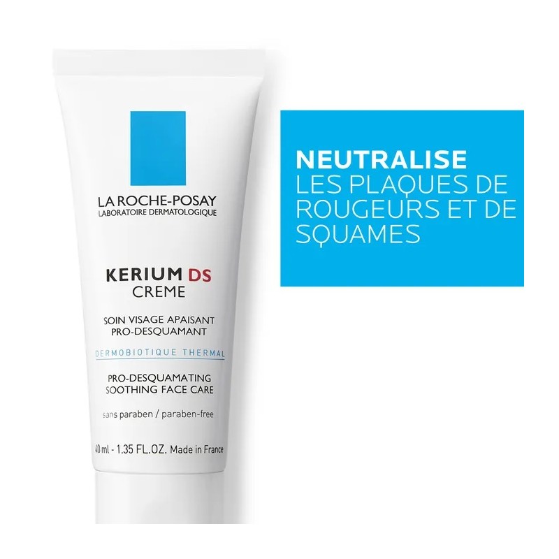 La Roche-Posay Kerium DS Crème – Soin Visage Apaisant Anti-Squames 40 ml