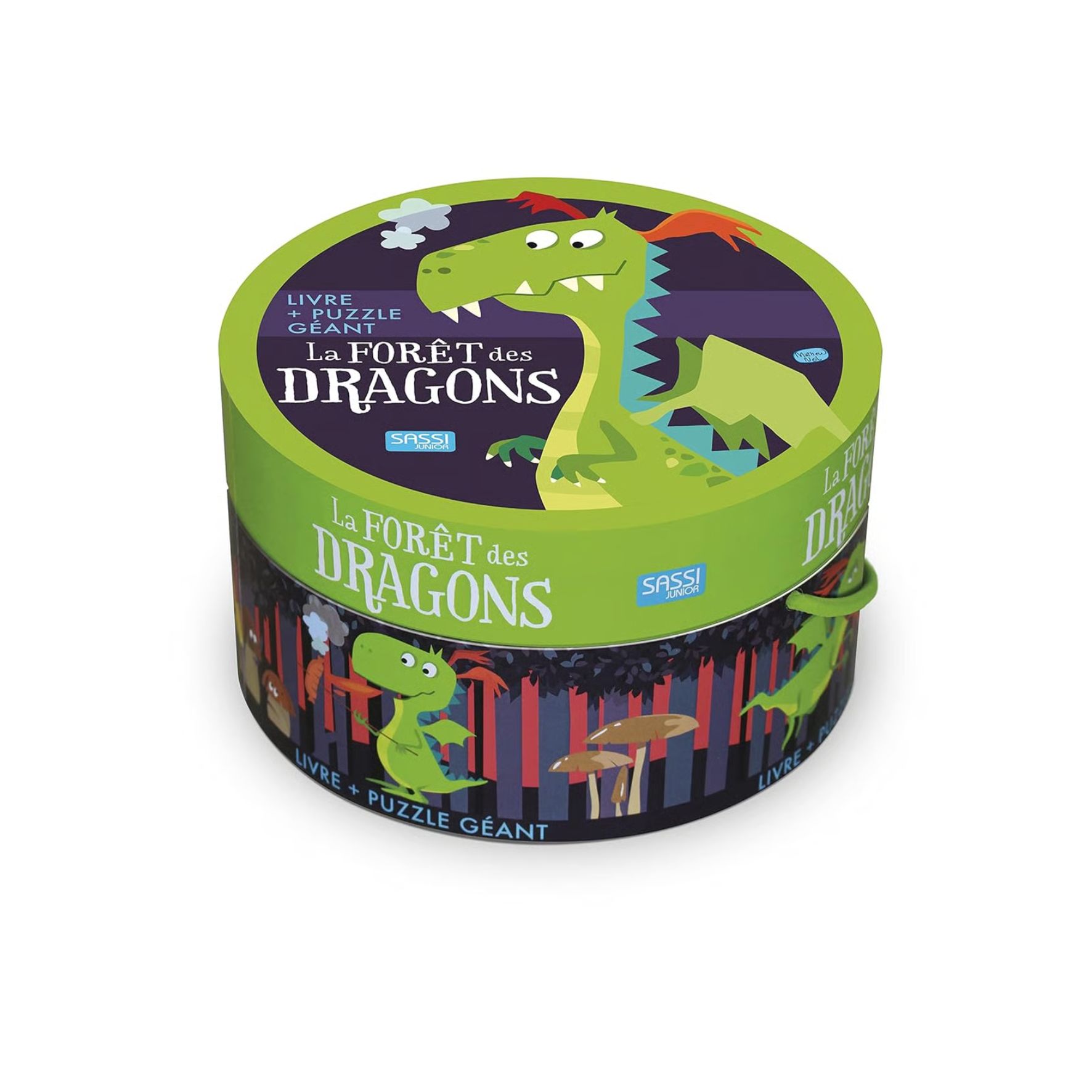 Sassi Junior Puzzle Géant + Livre - La Forêt Des Dragons