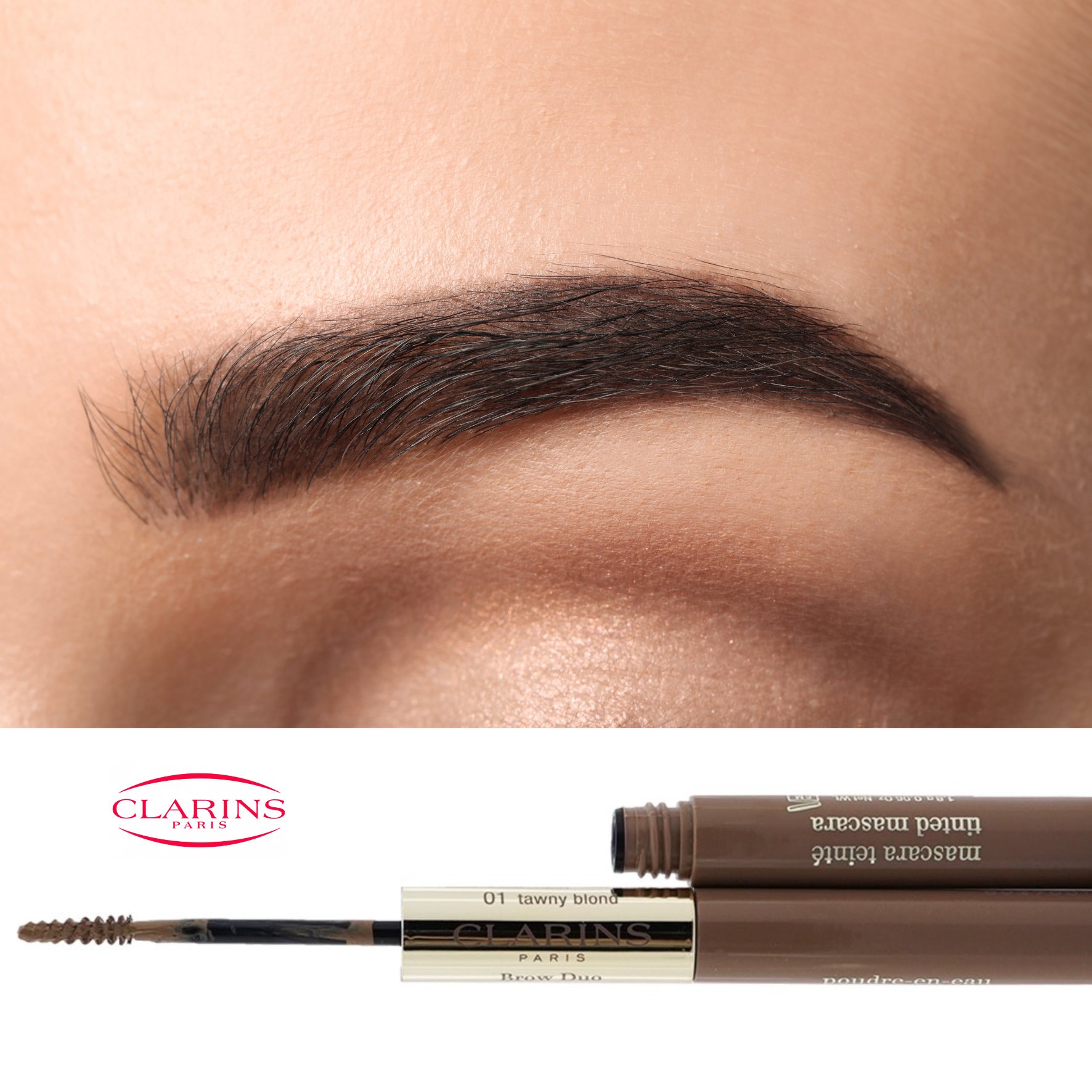Clarins - Duo Sourcils - Brow DUO 01 Tawny Blond - Définit sculpte et Fixe les sourcils