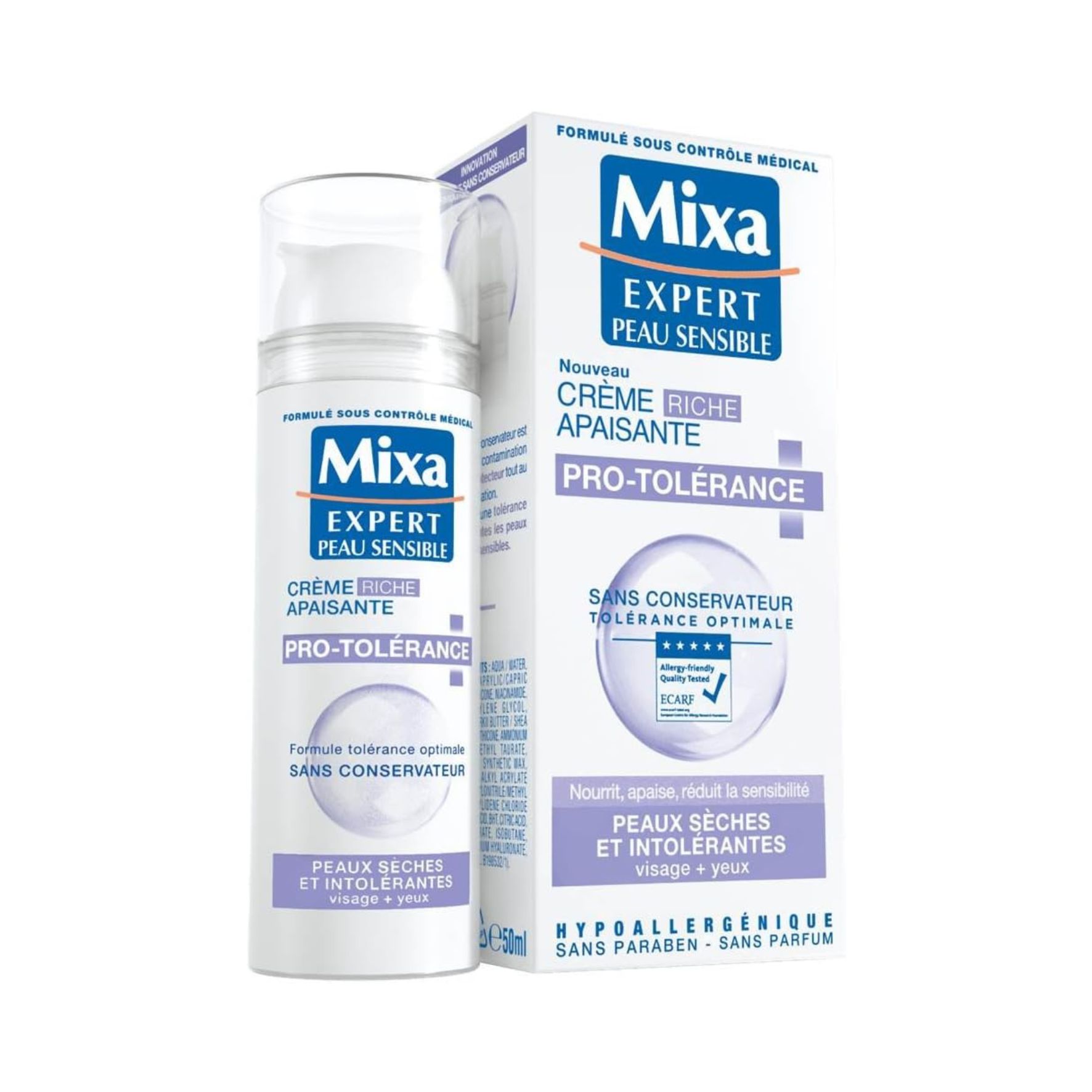 Mixa Expert Pro-Tolérance Crème Riche Apaisante – Peaux sensibles / intolérantes