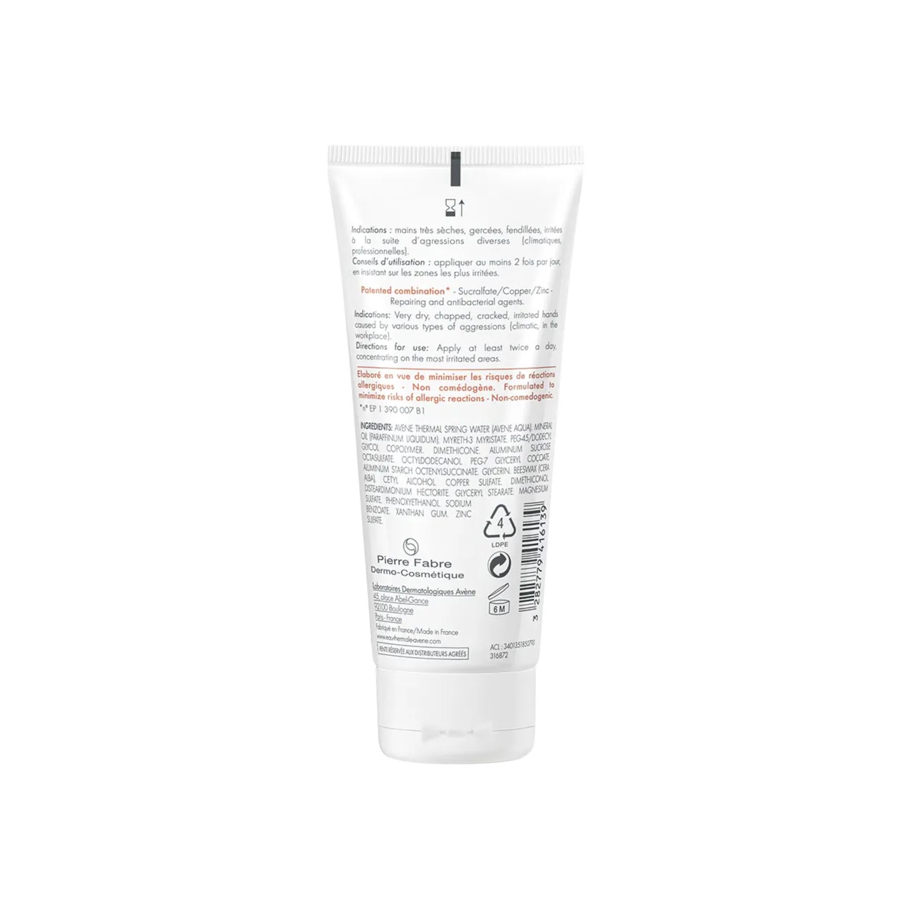 Avène Cicalfate - crème restauratrice isolante - Crème Mains Réparatrice Isolante 100 ml