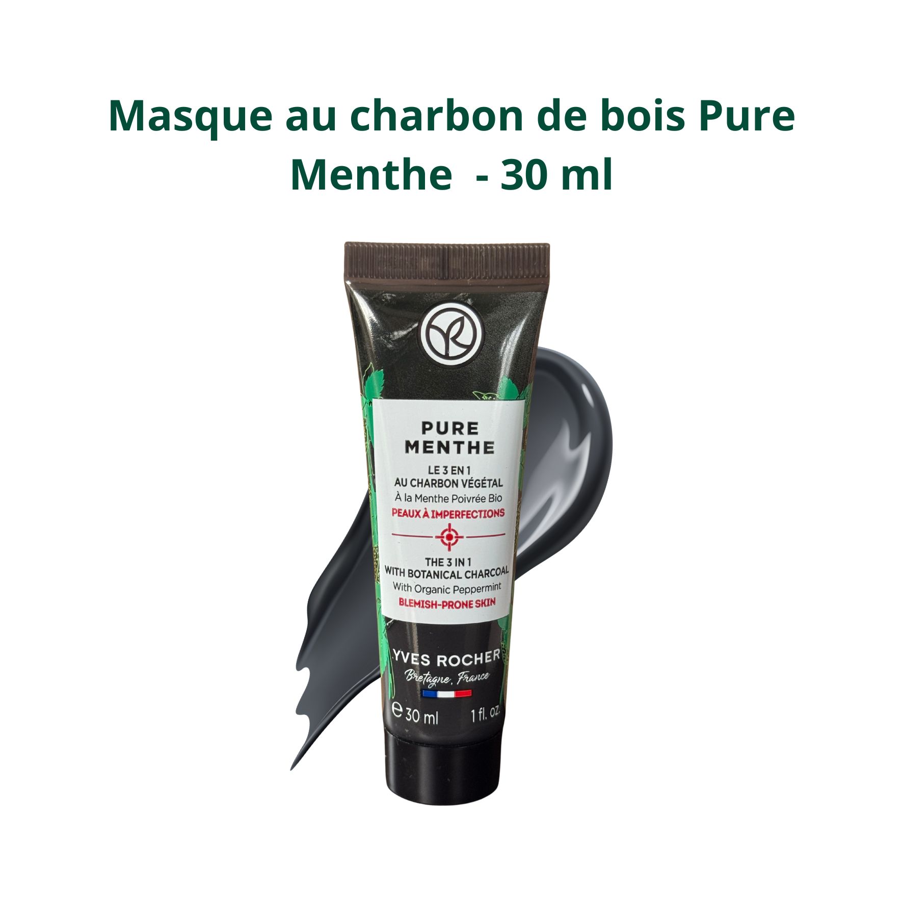 Yves Rocher Coffret cadeau Noël : 1 Rouge Vertige 1 Masque au Charbon 1 Mini Gel Crème Hydra Végétal 1 Gommage Végétal 1 Masque Dissolvant Ongles + 1 boîte
