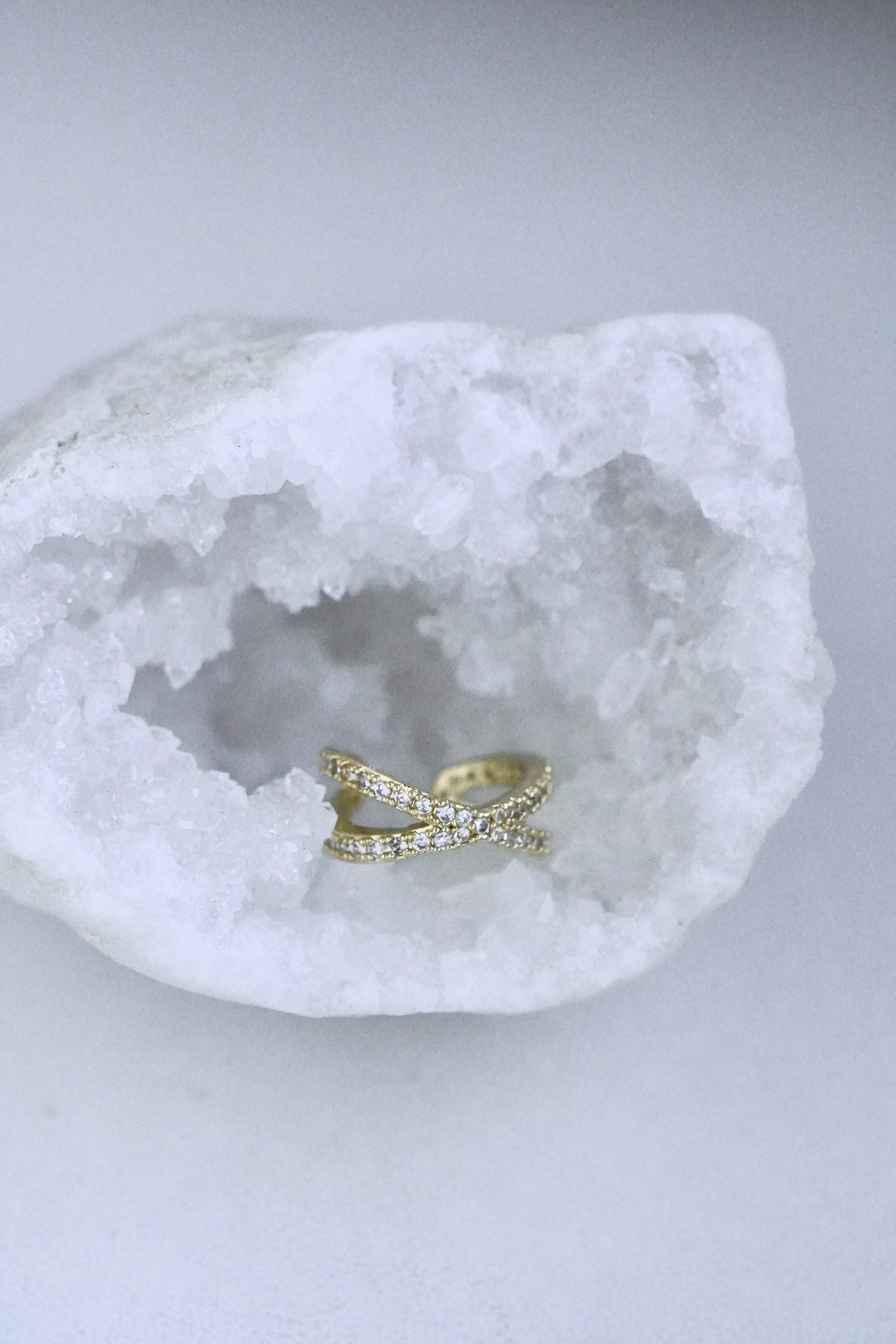 Paauksuotas nerūdijančio plieno ear cuff