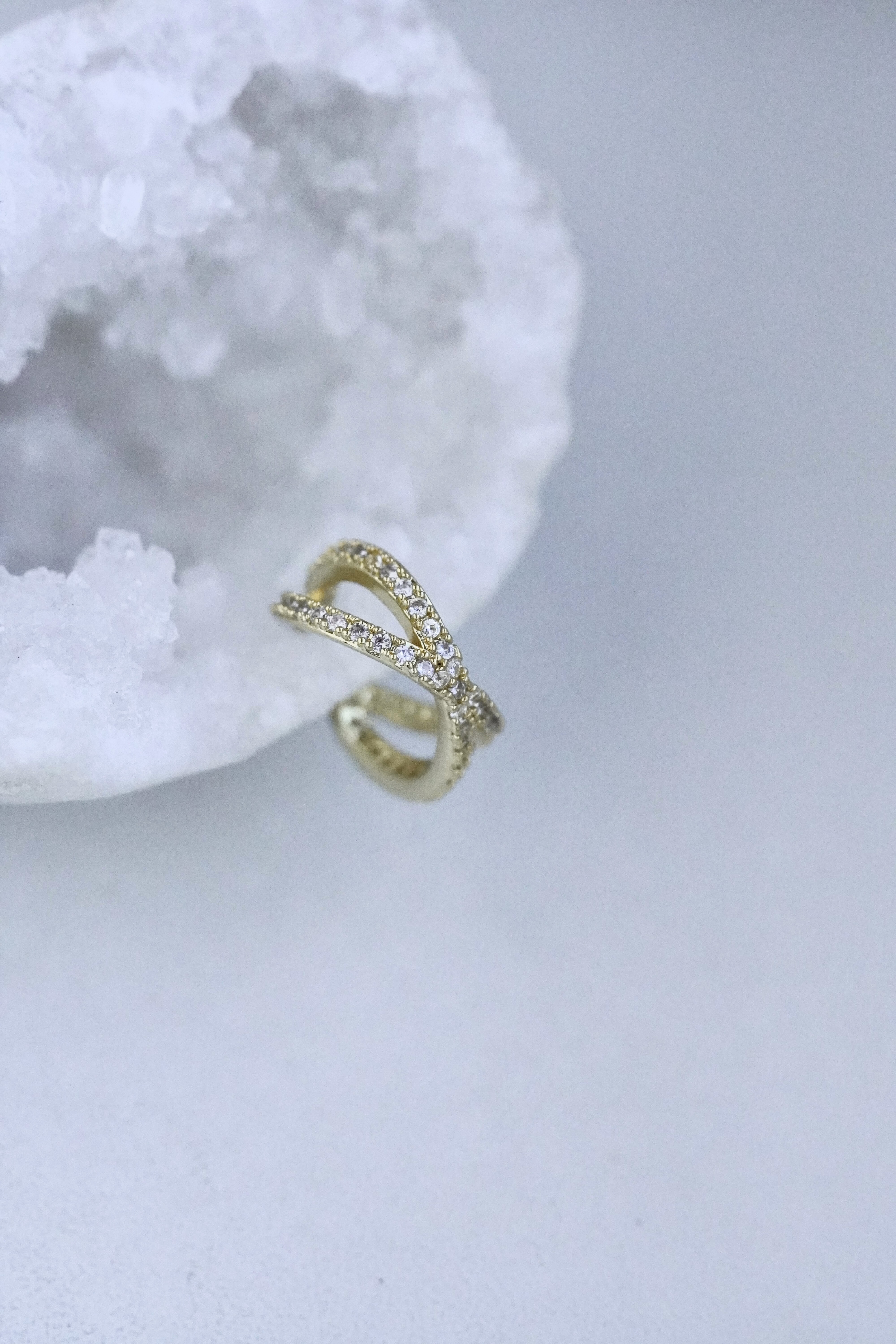Paauksuotas nerūdijančio plieno ear cuff