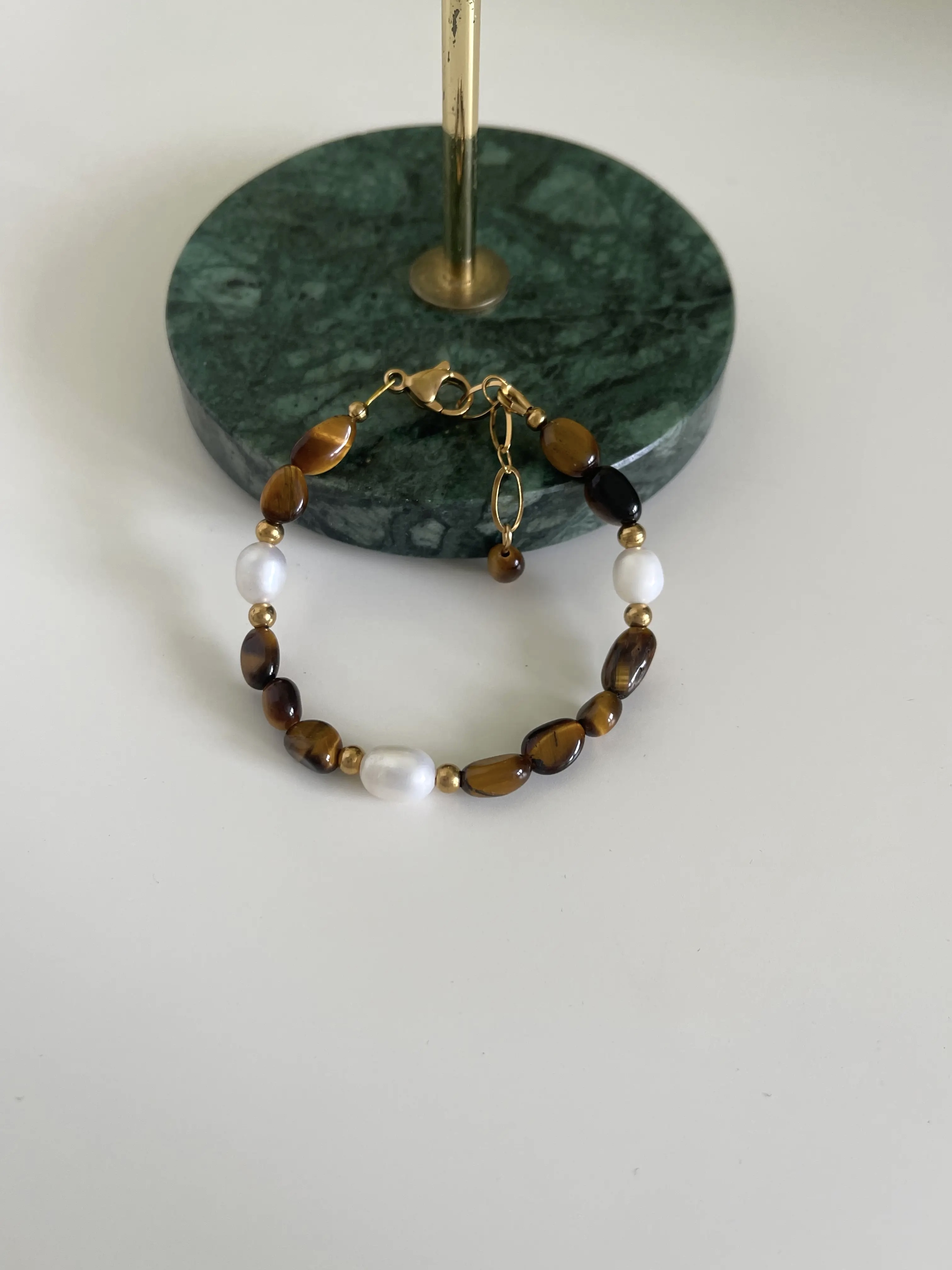 Tigro akies akmens apyrankių rinkinys