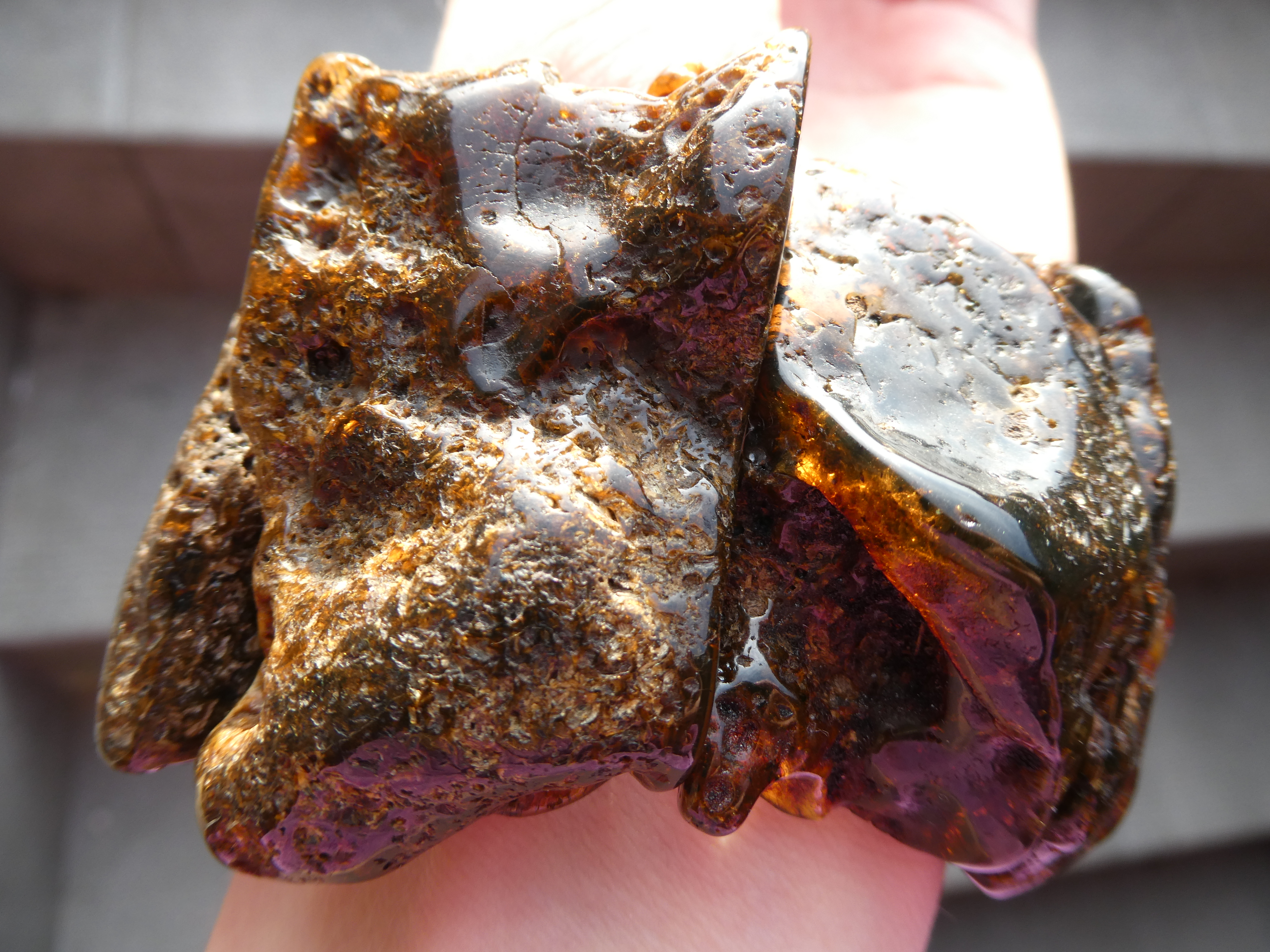 ANCIENT FACES Massive Shamanic Rough Dark Baltic Amber Bracelet