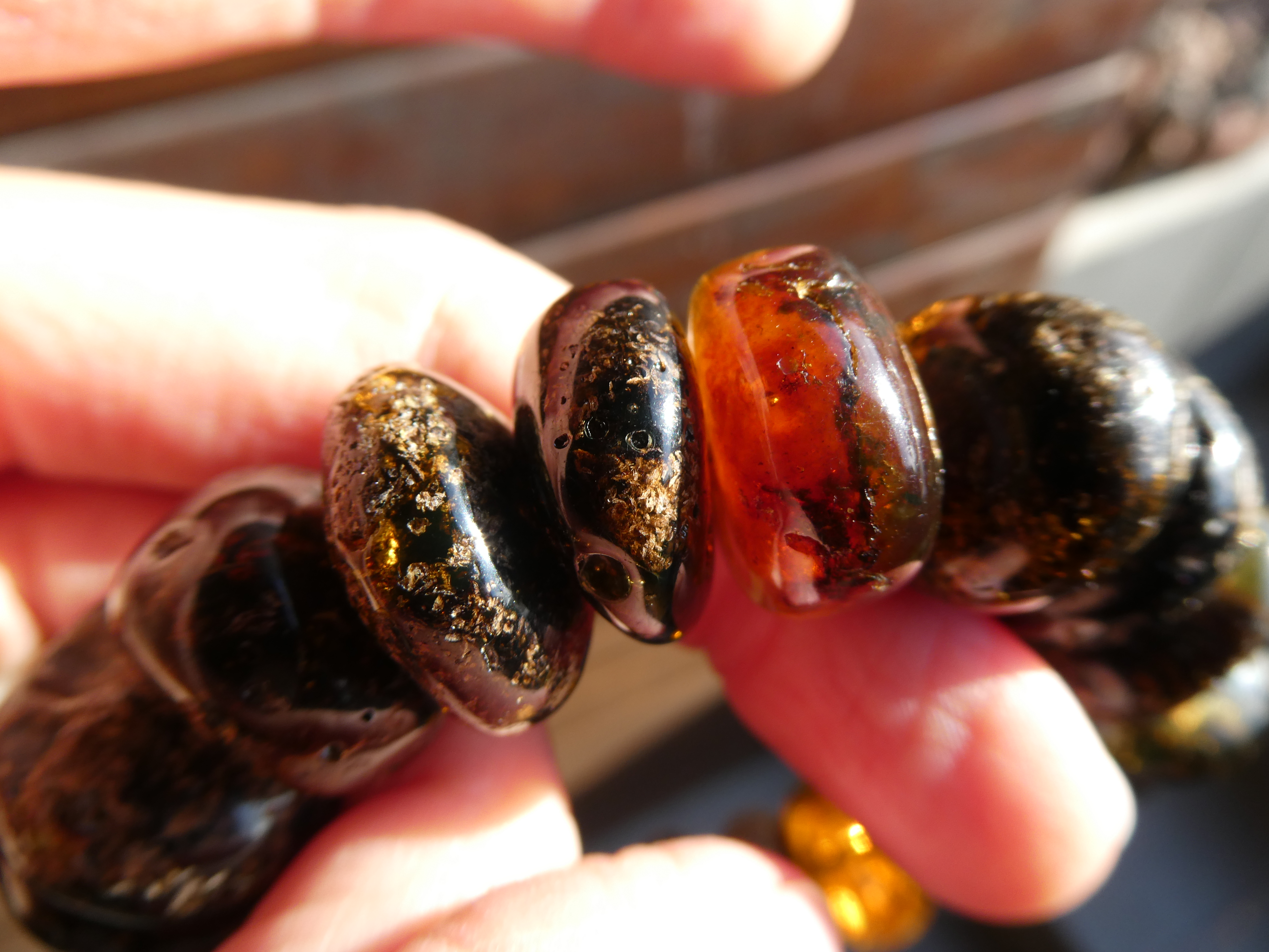 AUTHENTIC GENUINE NATURAL COLORFUL BALTIC AMBER BRACELET 