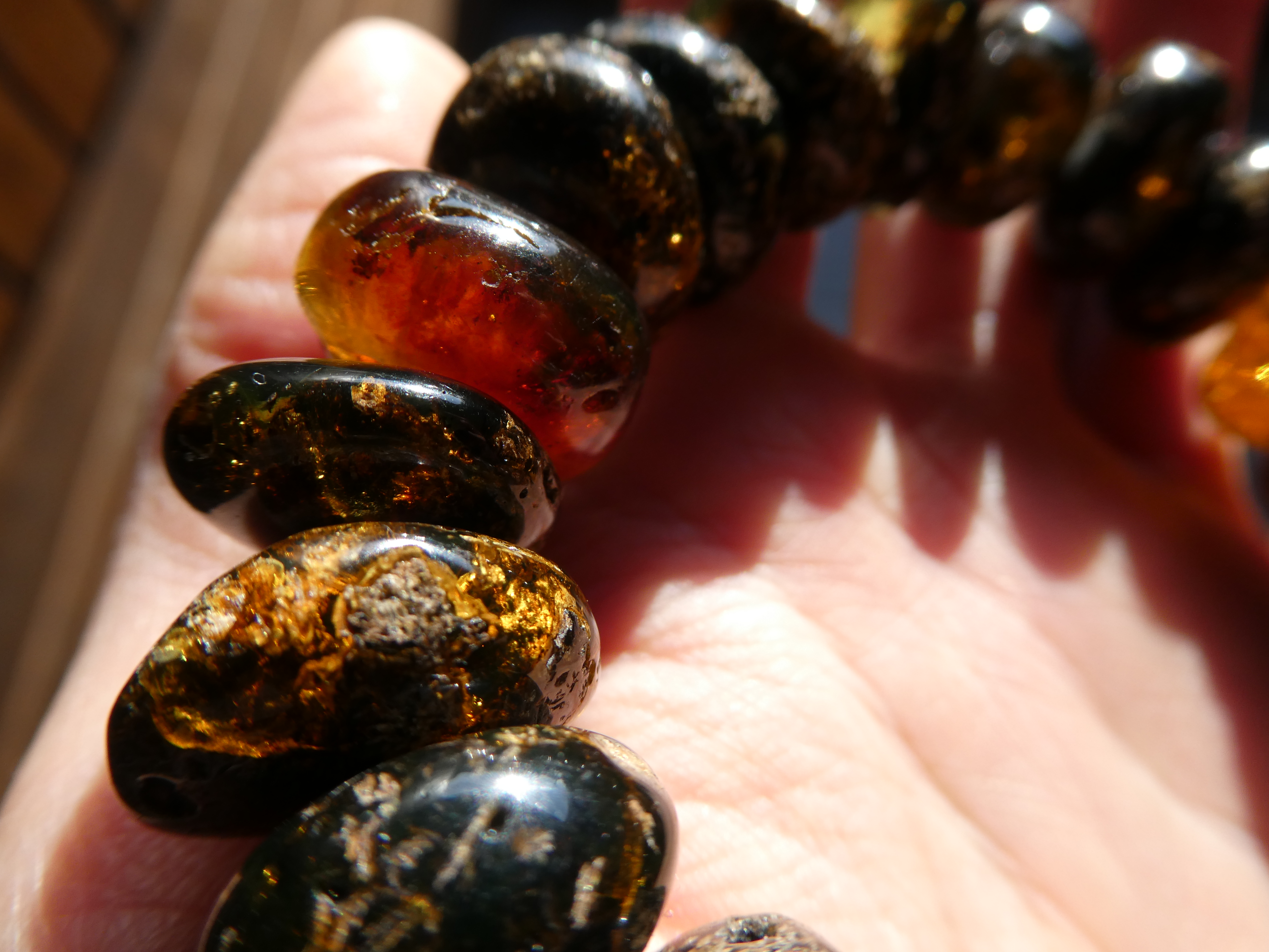 AUTHENTIC GENUINE NATURAL COLORFUL BALTIC AMBER BRACELET 