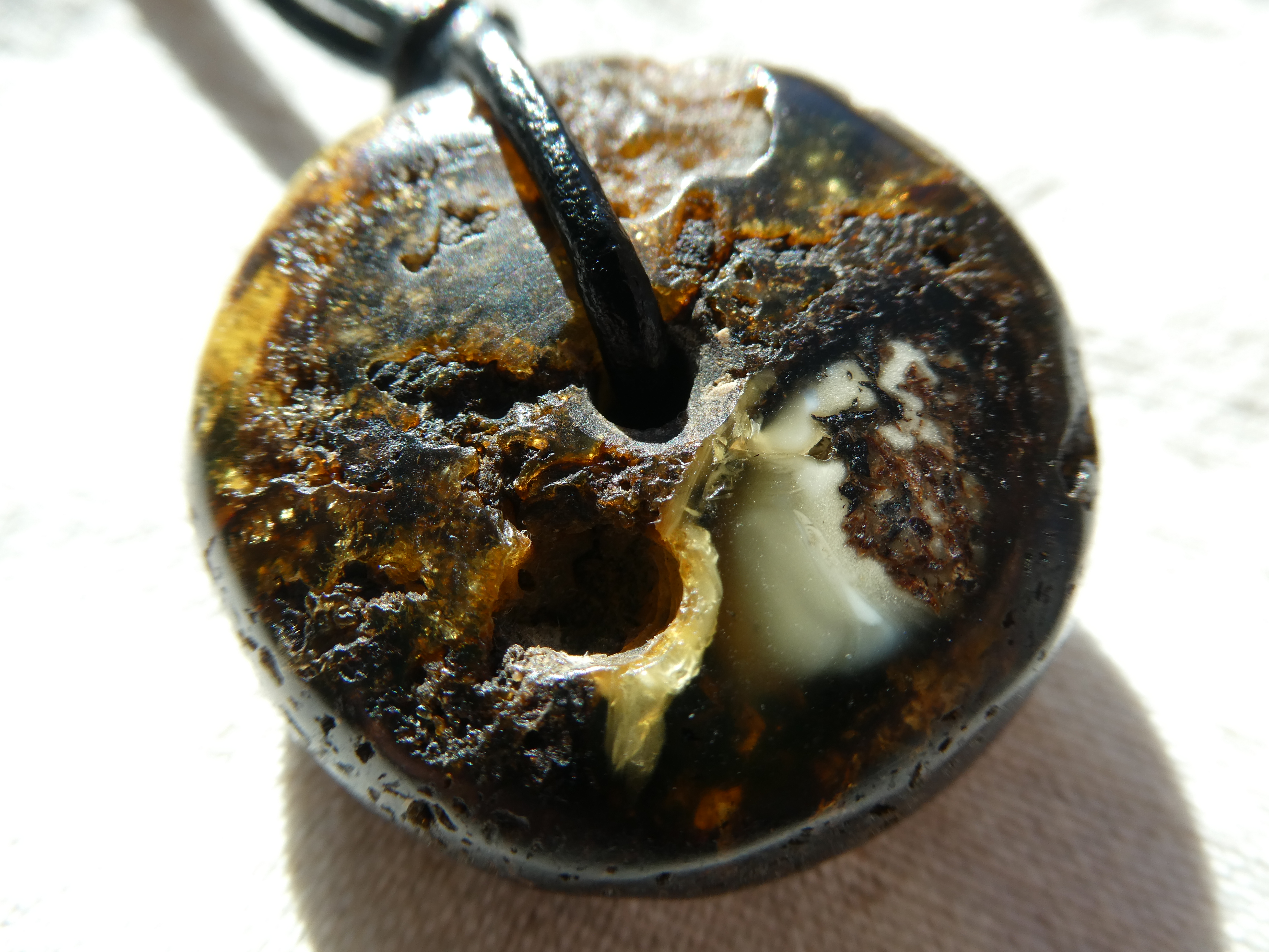 'SECRETS' Authentic Mascot DONUT Shape Amber Pendant