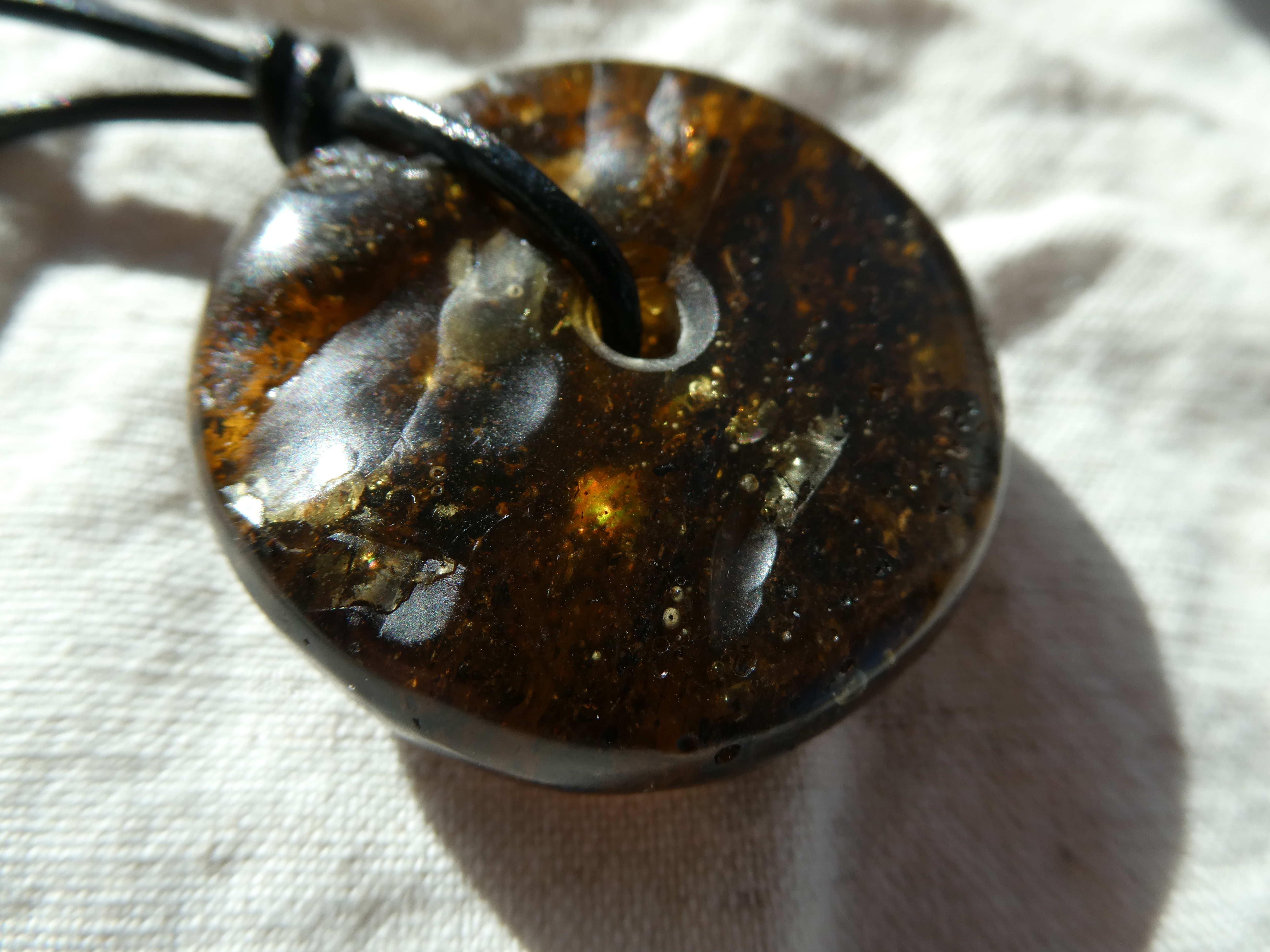 'SECRETS' Authentic Mascot DONUT Shape Amber Pendant