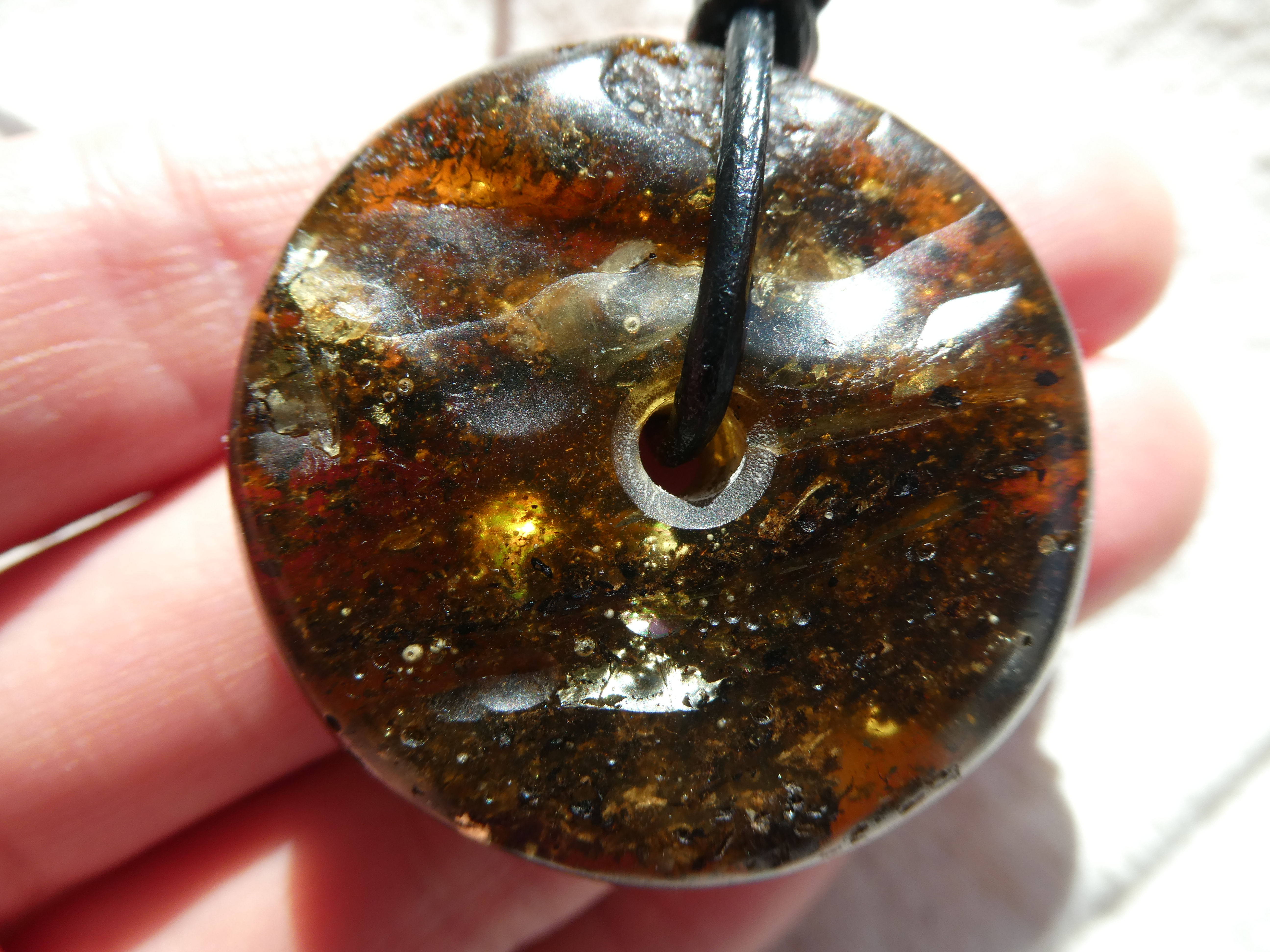 'SECRETS' Authentic Mascot DONUT Shape Amber Pendant