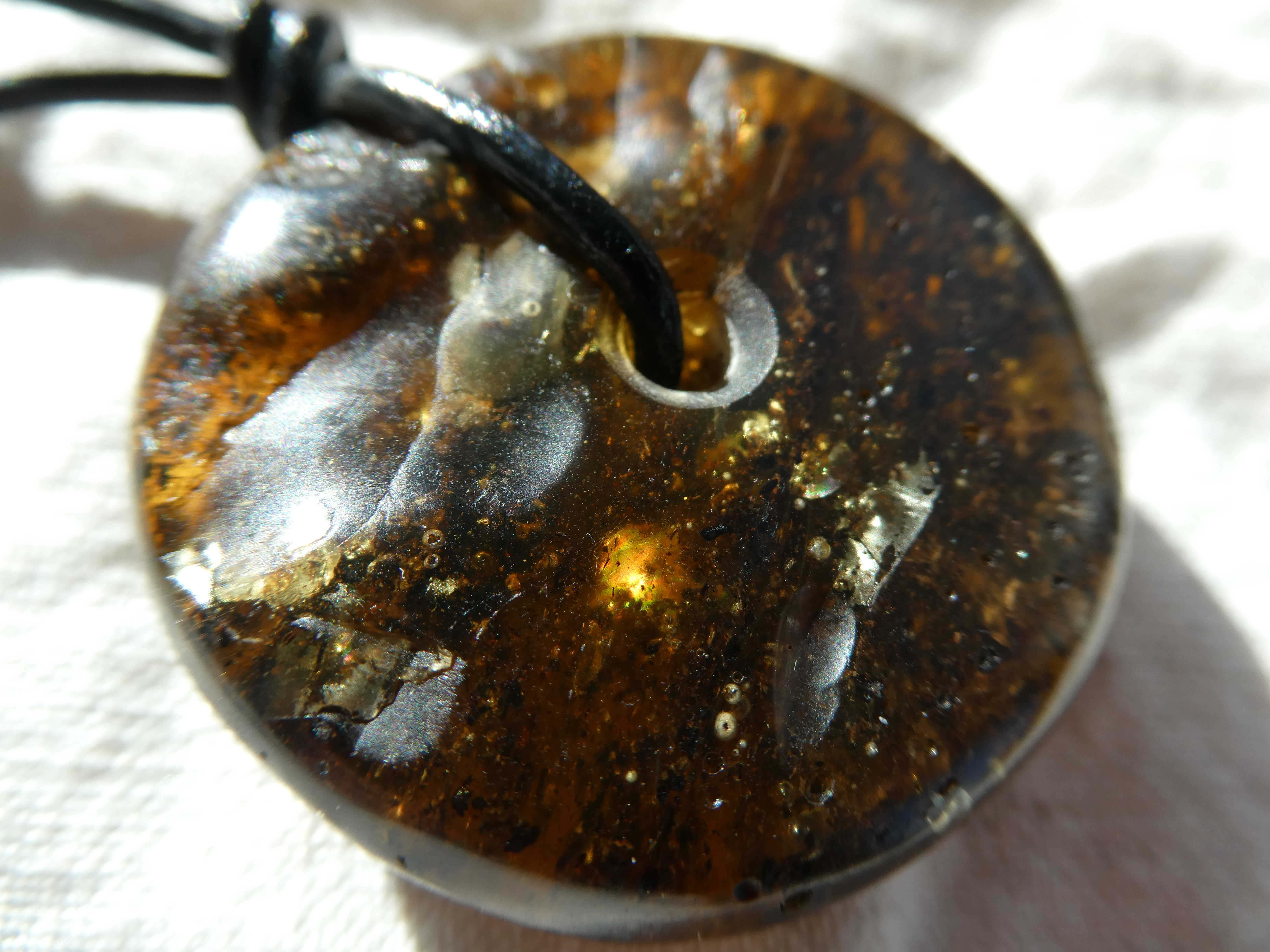 'SECRETS' Authentic Mascot DONUT Shape Amber Pendant
