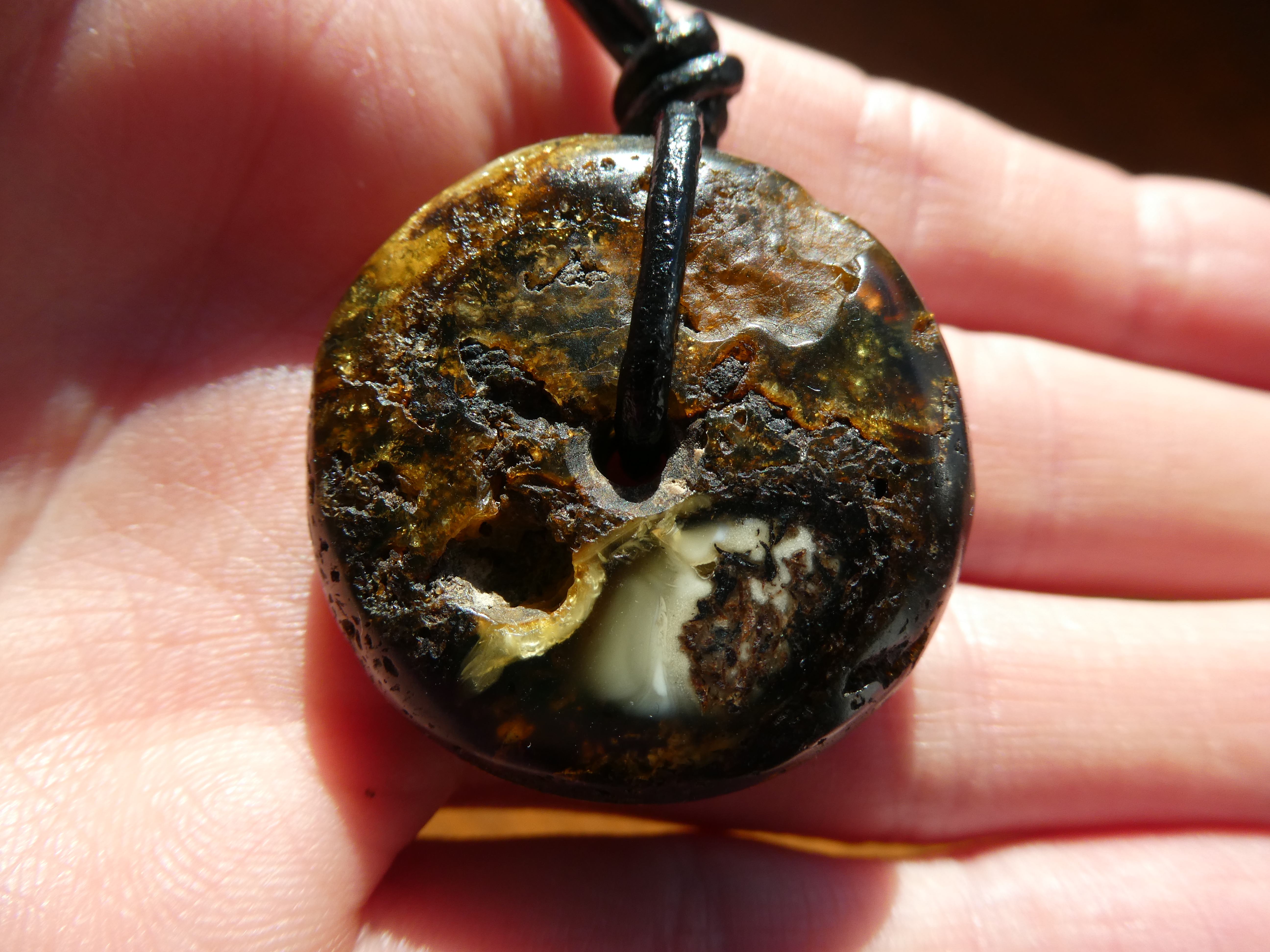 'SECRETS' Authentic Mascot DONUT Shape Amber Pendant