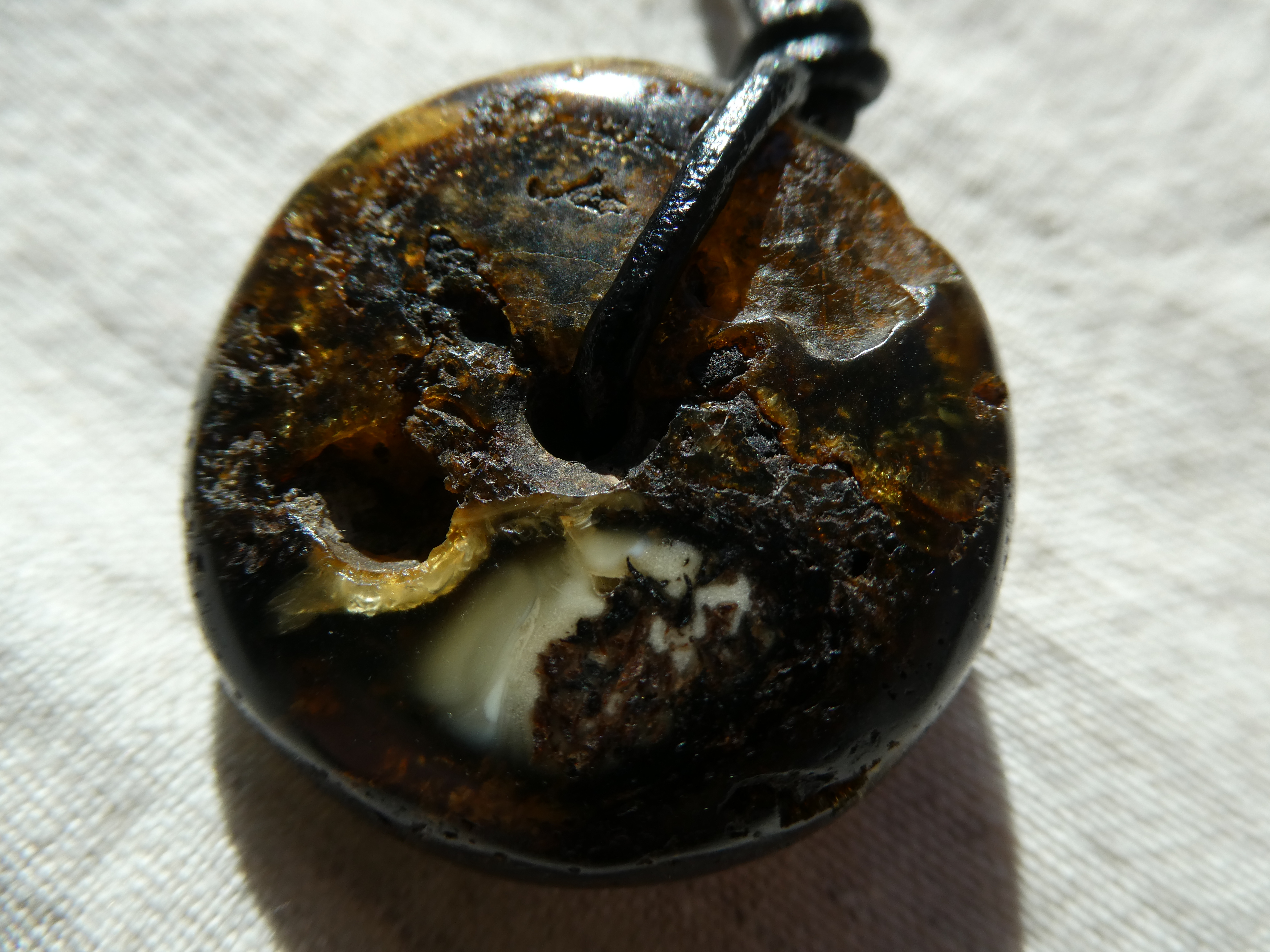 'SECRETS' Authentic Mascot DONUT Shape Amber Pendant